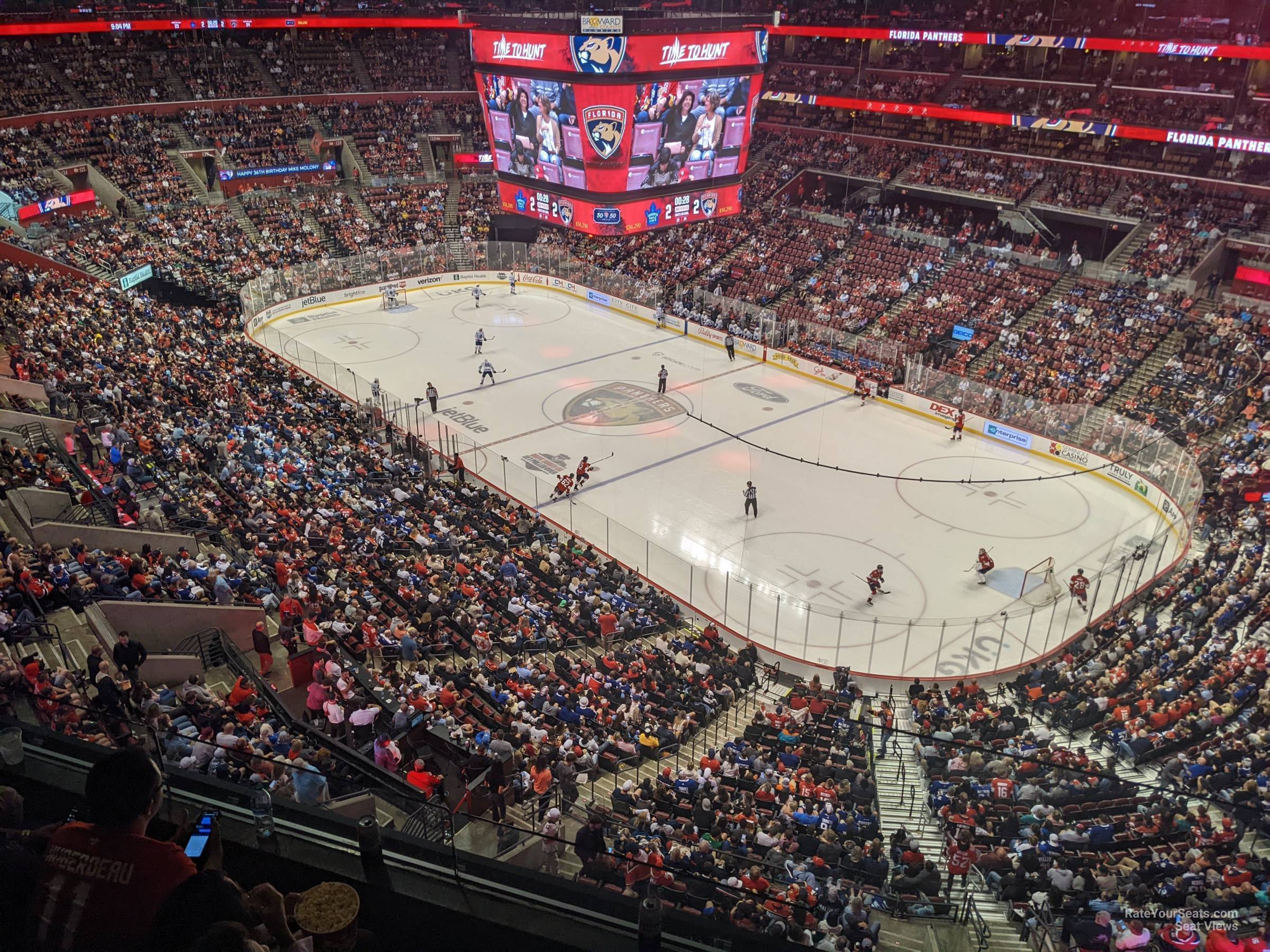 section 313, row 3w seat view  for hockey - amerant bank arena