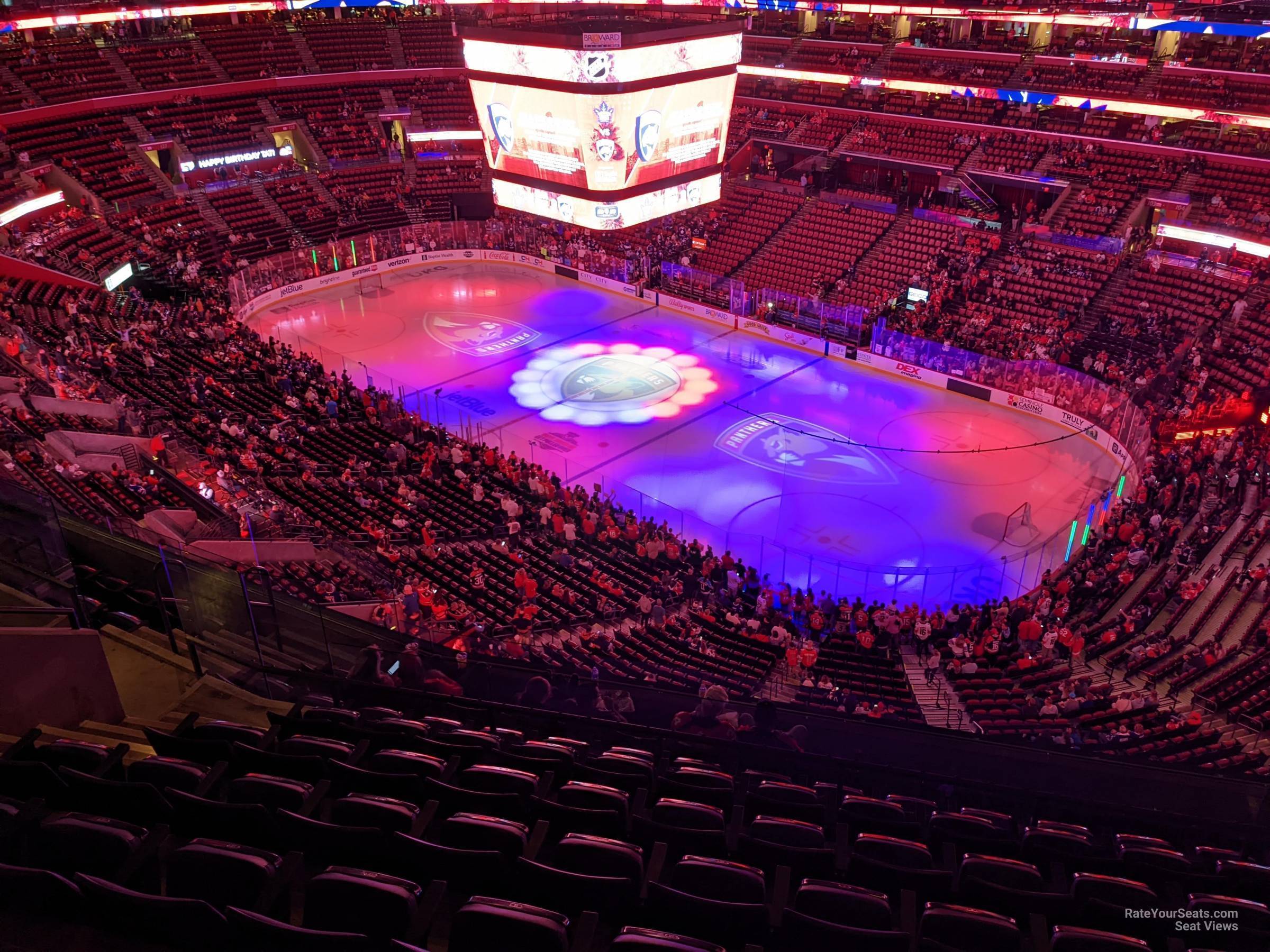 section 314, row 9 seat view  for hockey - amerant bank arena