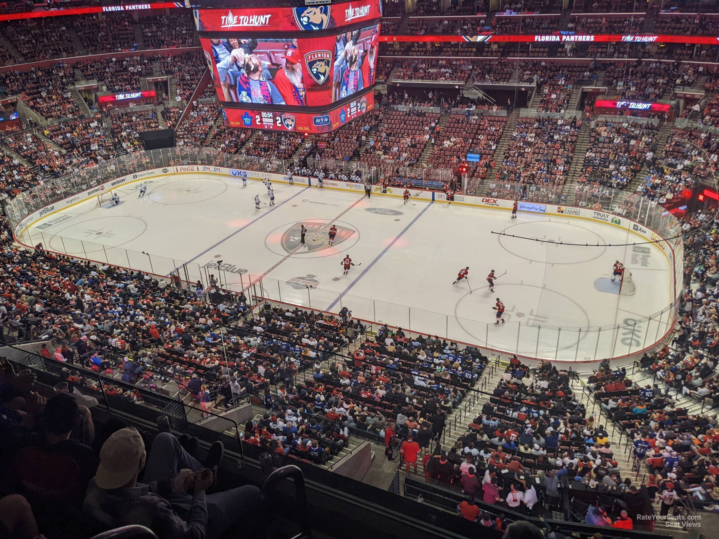 section 315, row 3w seat view  for hockey - fla live arena