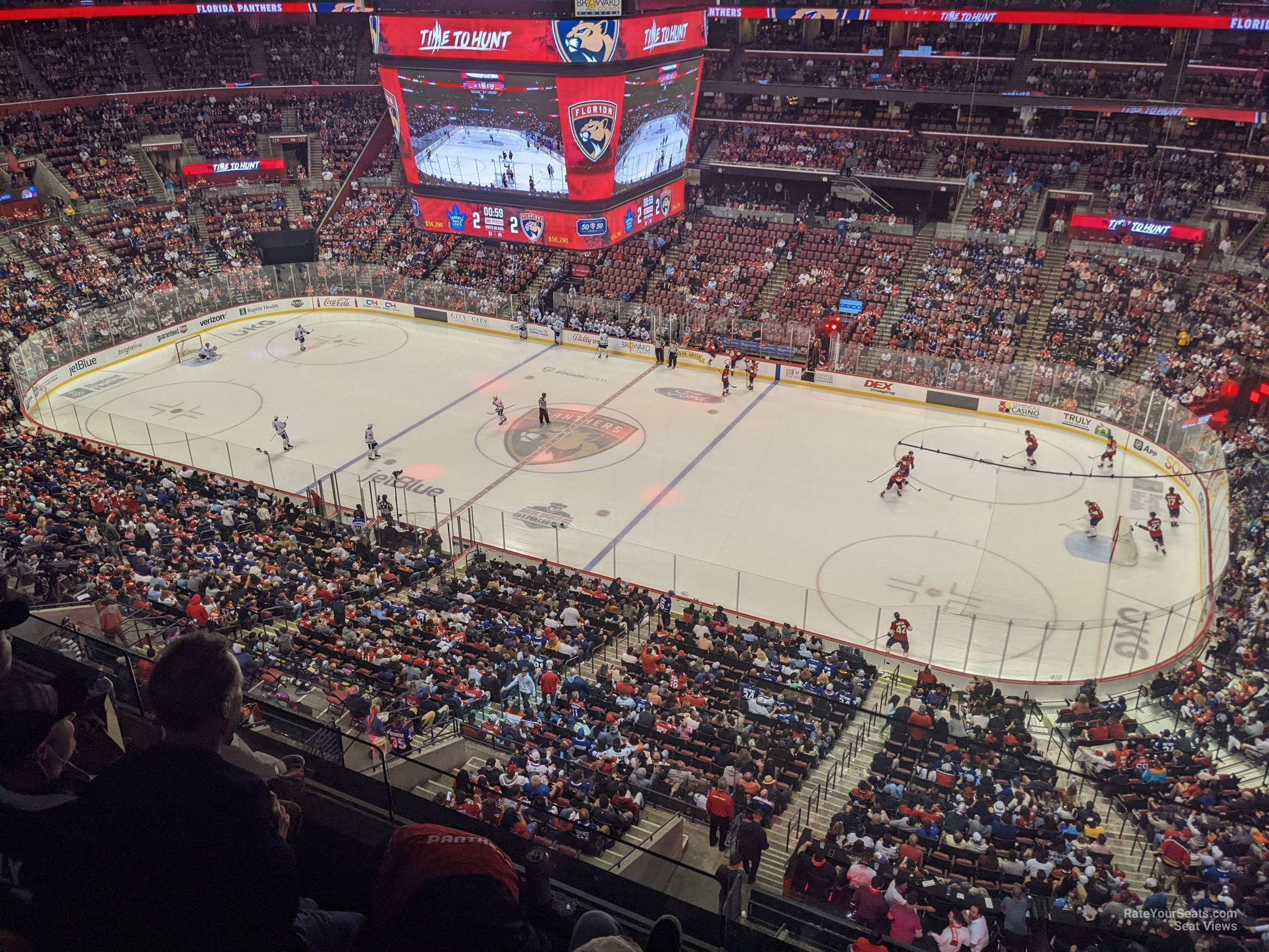 section 316, row 3 seat view  for hockey - amerant bank arena