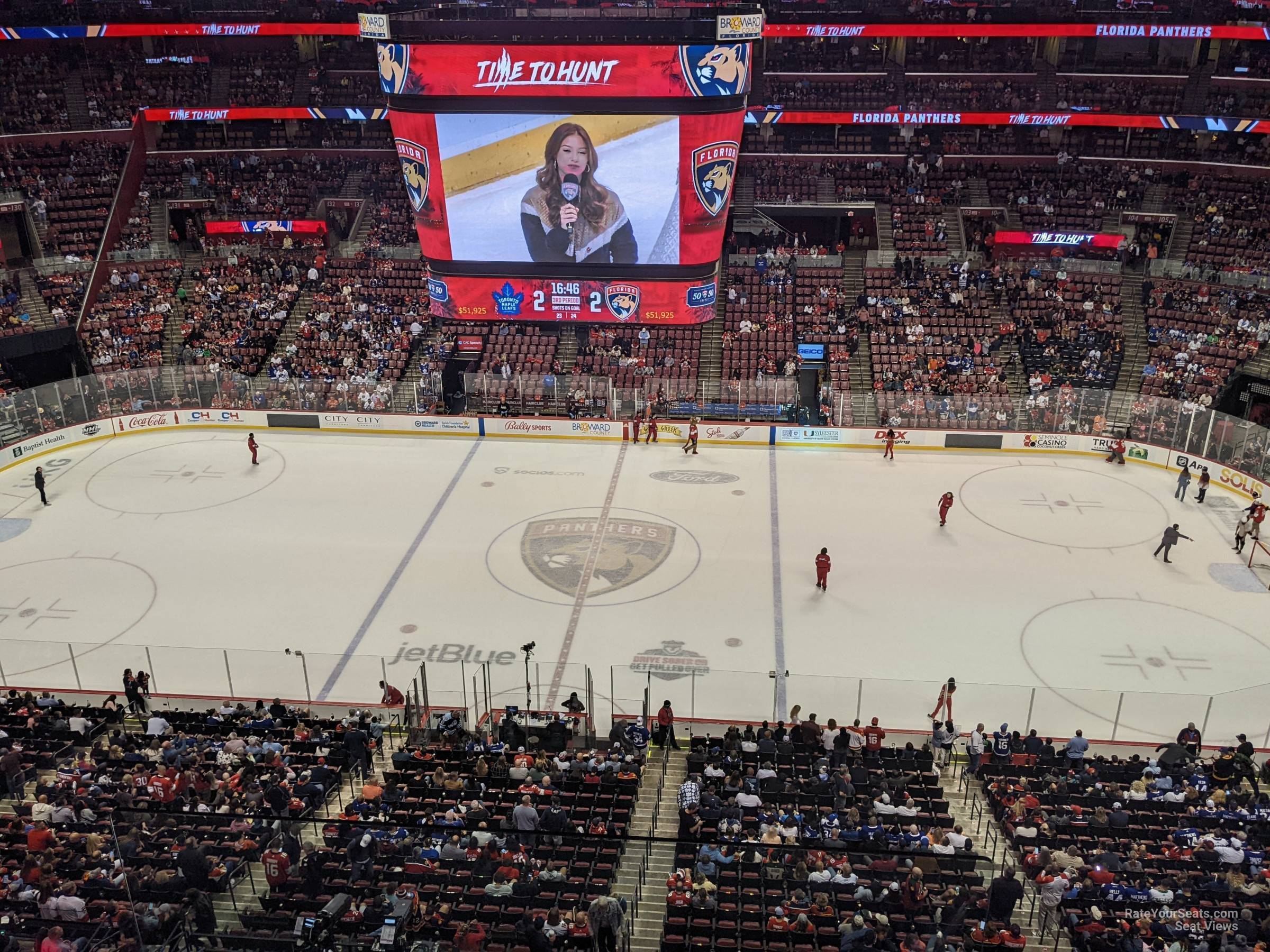 section 317, row 3w seat view  for hockey - fla live arena