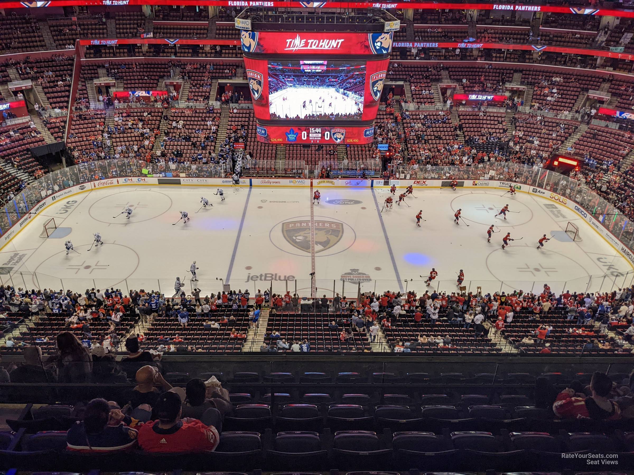 section 318, row 9 seat view for hockey - amerant bank arena