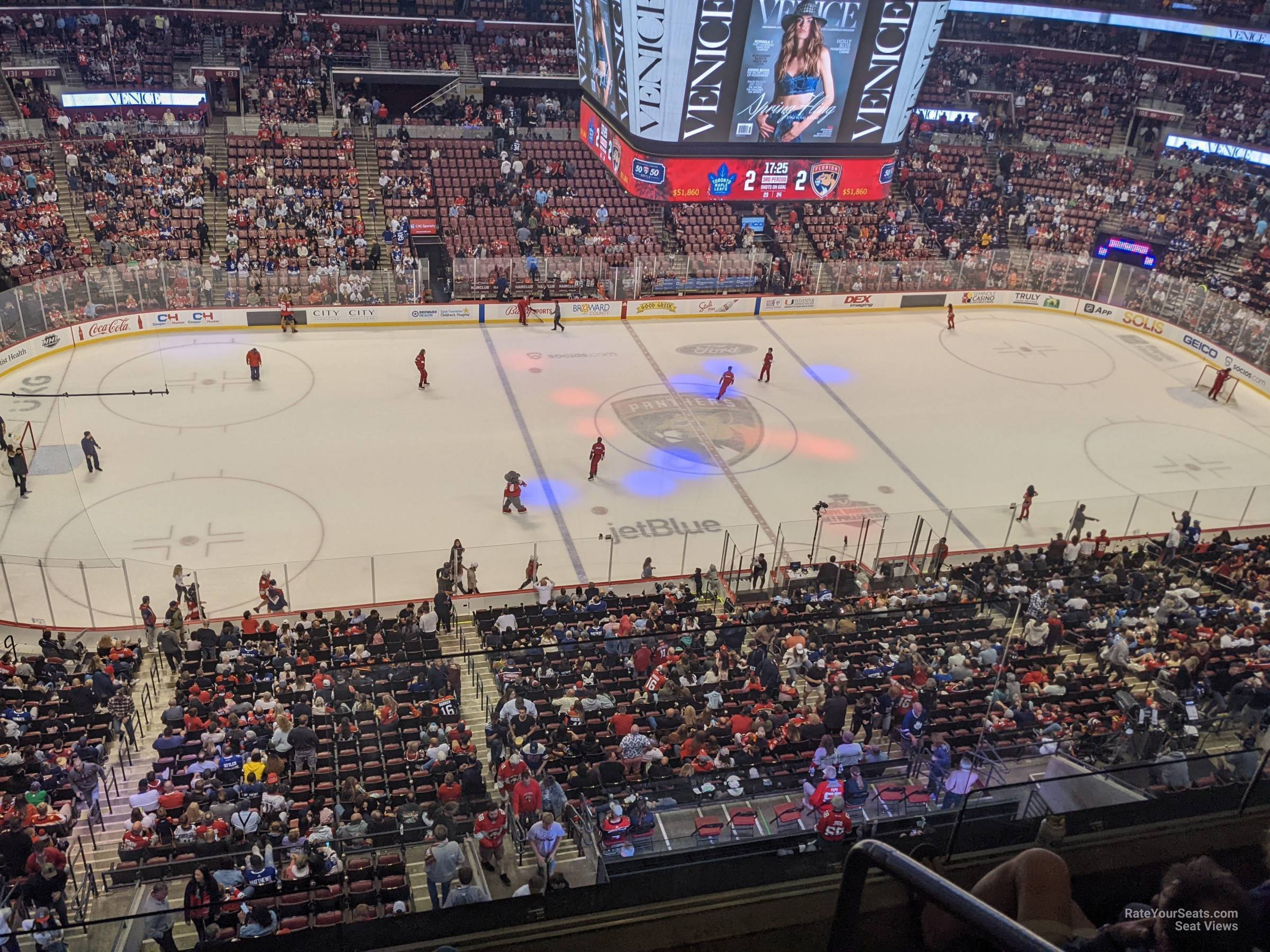 section 320, row 3 seat view  for hockey - amerant bank arena