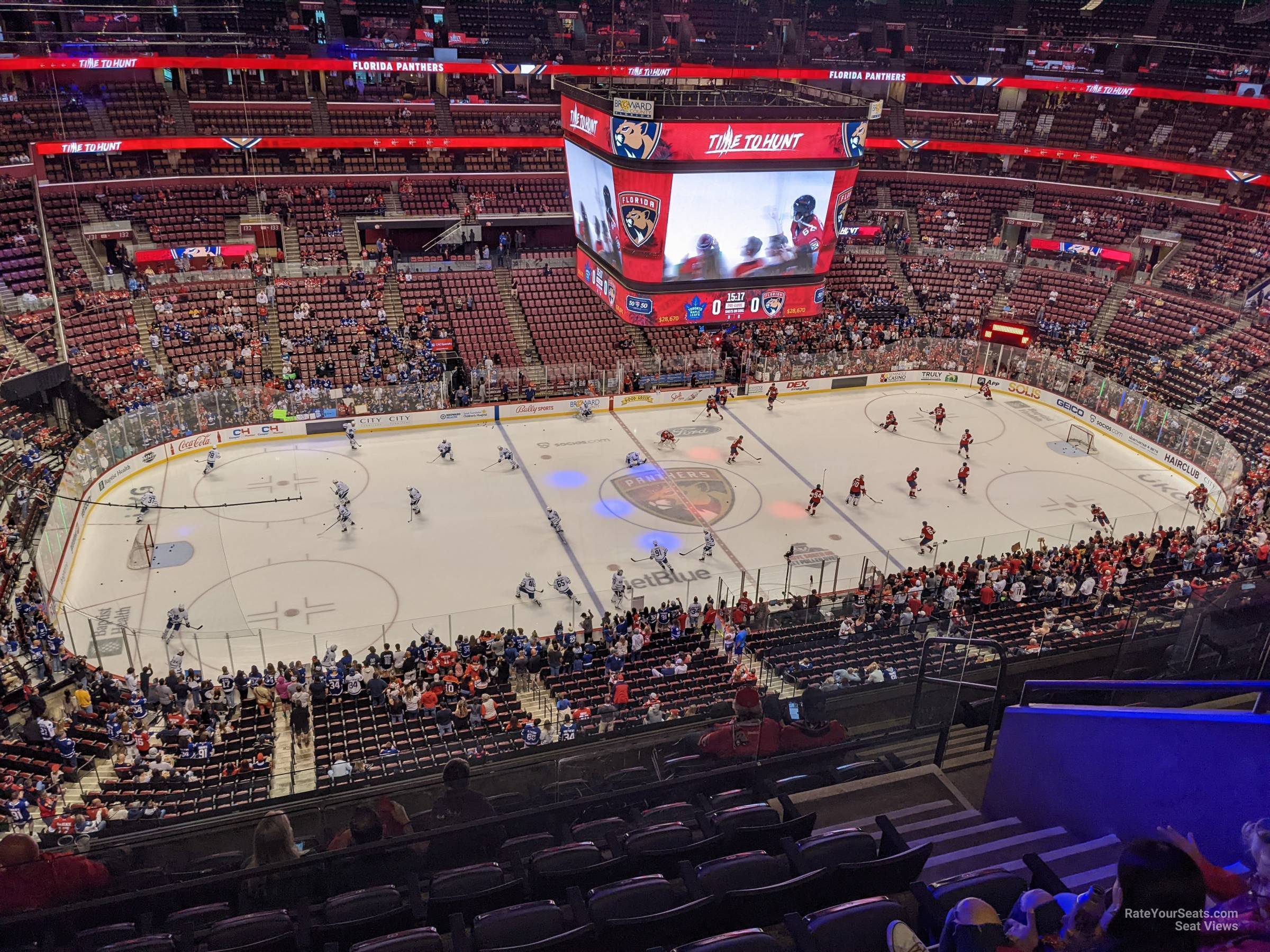 section 320, row 9 seat view  for hockey - amerant bank arena