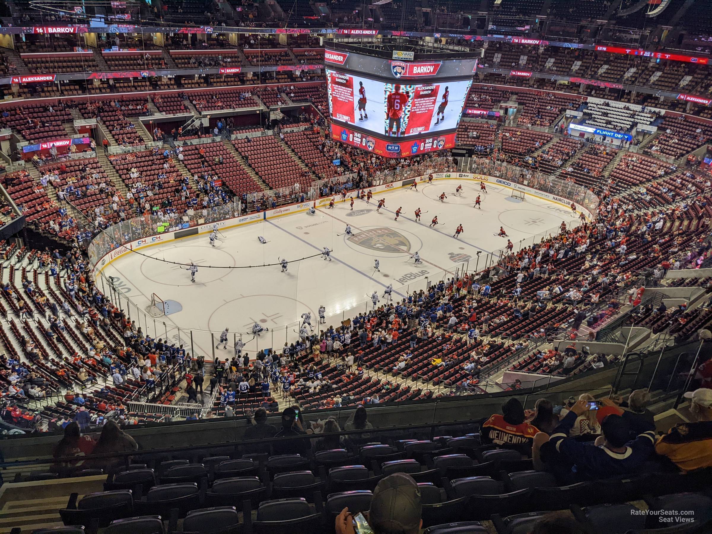 section 322, row 9 seat view  for hockey - fla live arena
