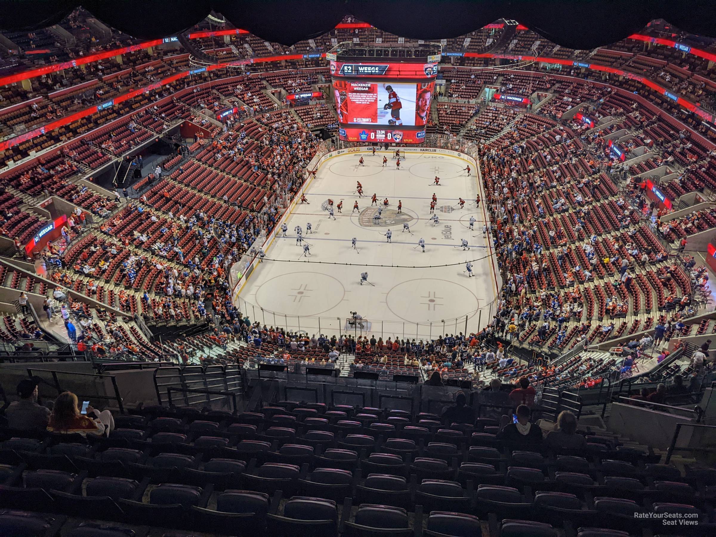 section 326, row 15 seat view for hockey - amerant bank arena