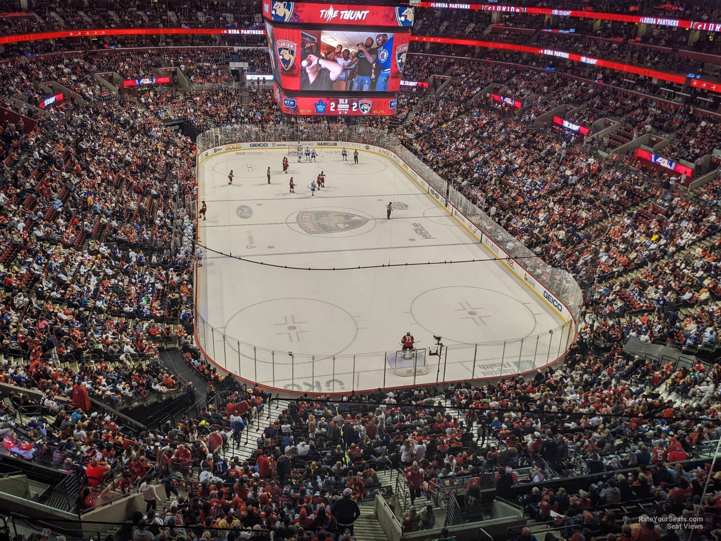 section 328, row 3w seat view  for hockey - amerant bank arena