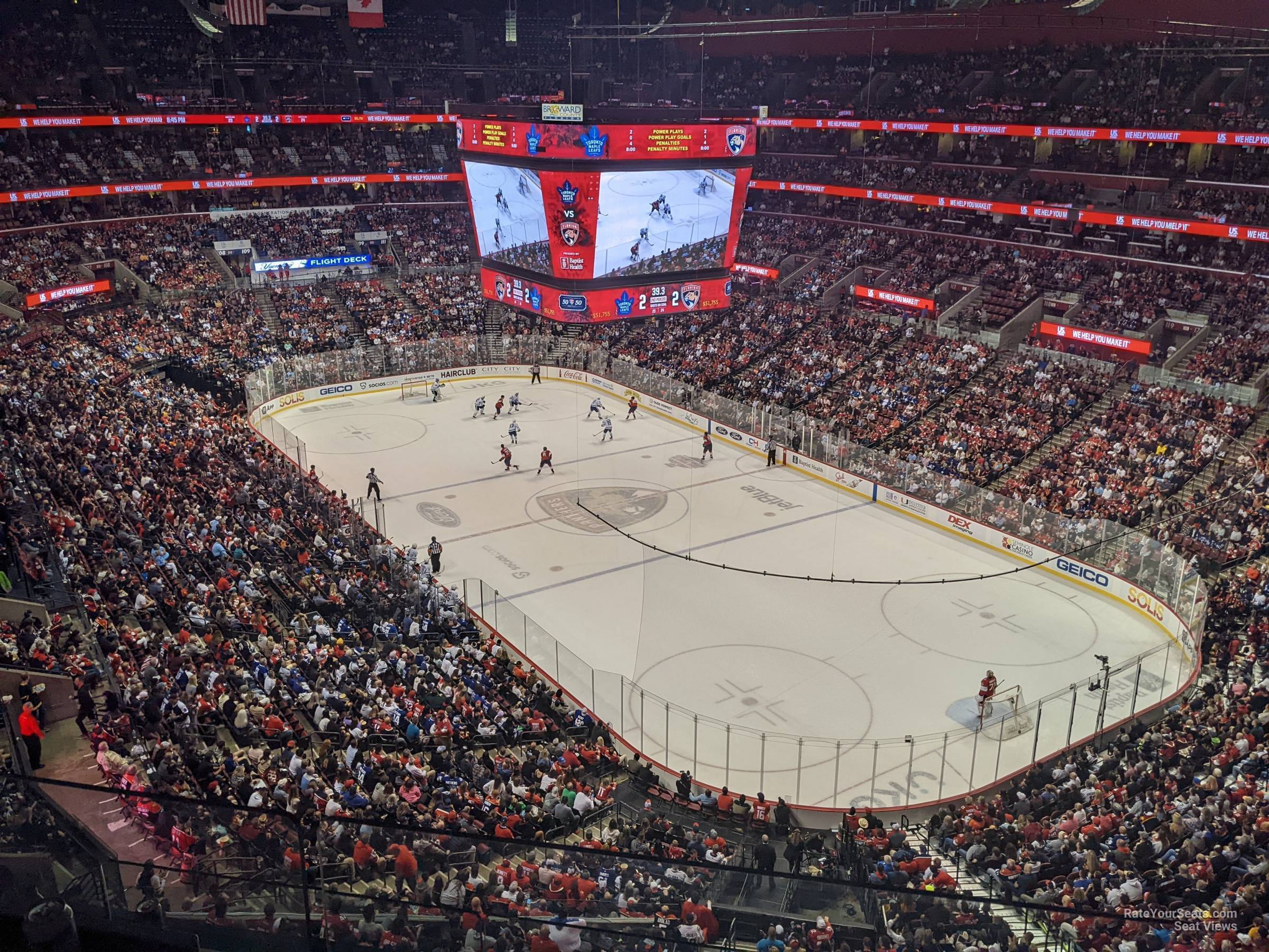 section 330, row 3w seat view  for hockey - amerant bank arena