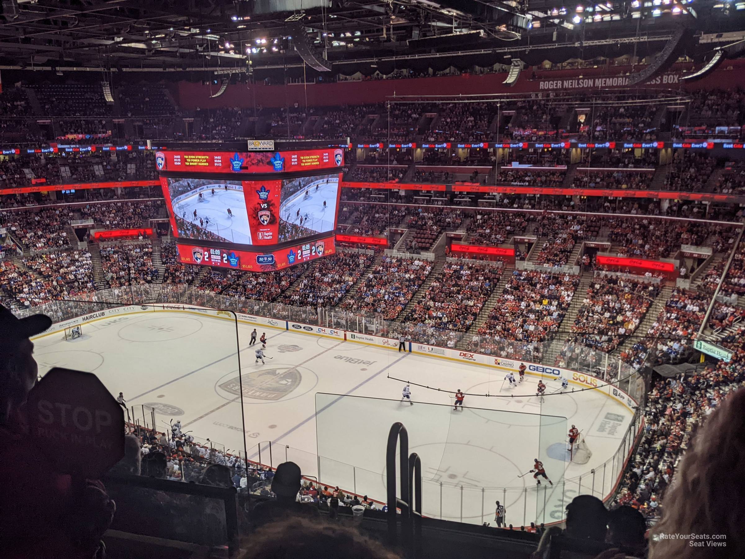 section 331, row 3 seat view  for hockey - fla live arena