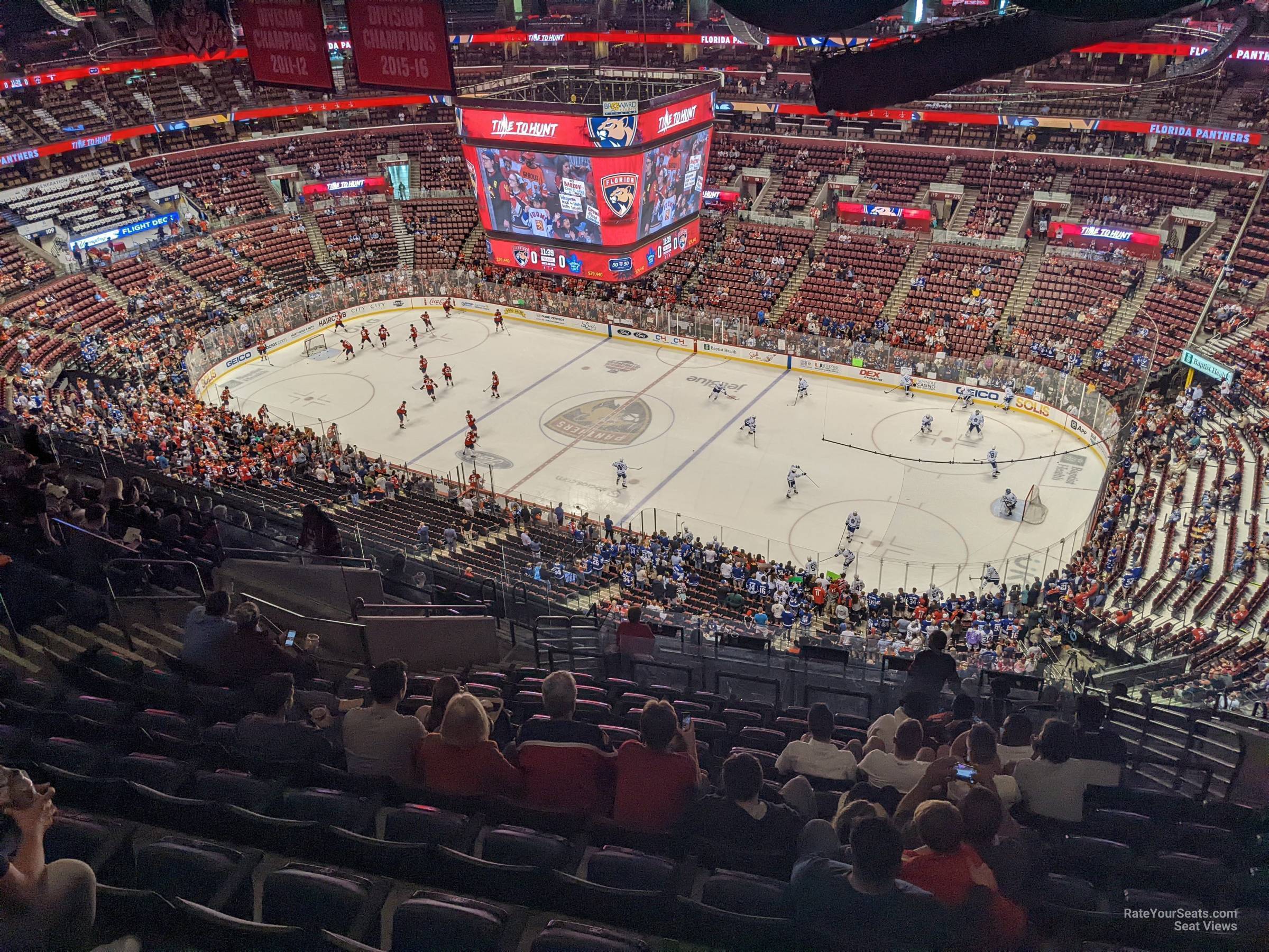 section 332, row 15 seat view  for hockey - amerant bank arena
