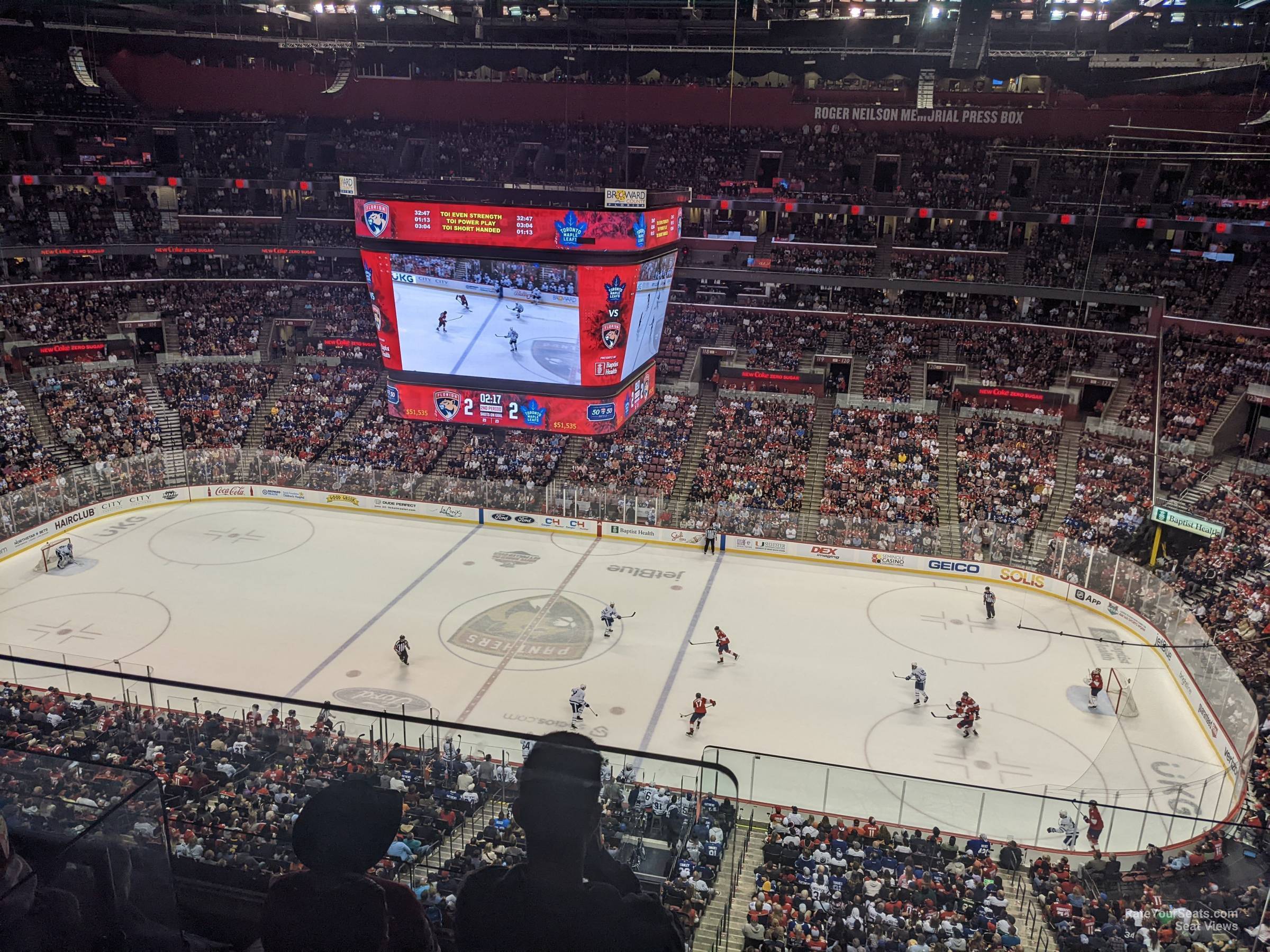 section 333, row 3 seat view  for hockey - amerant bank arena