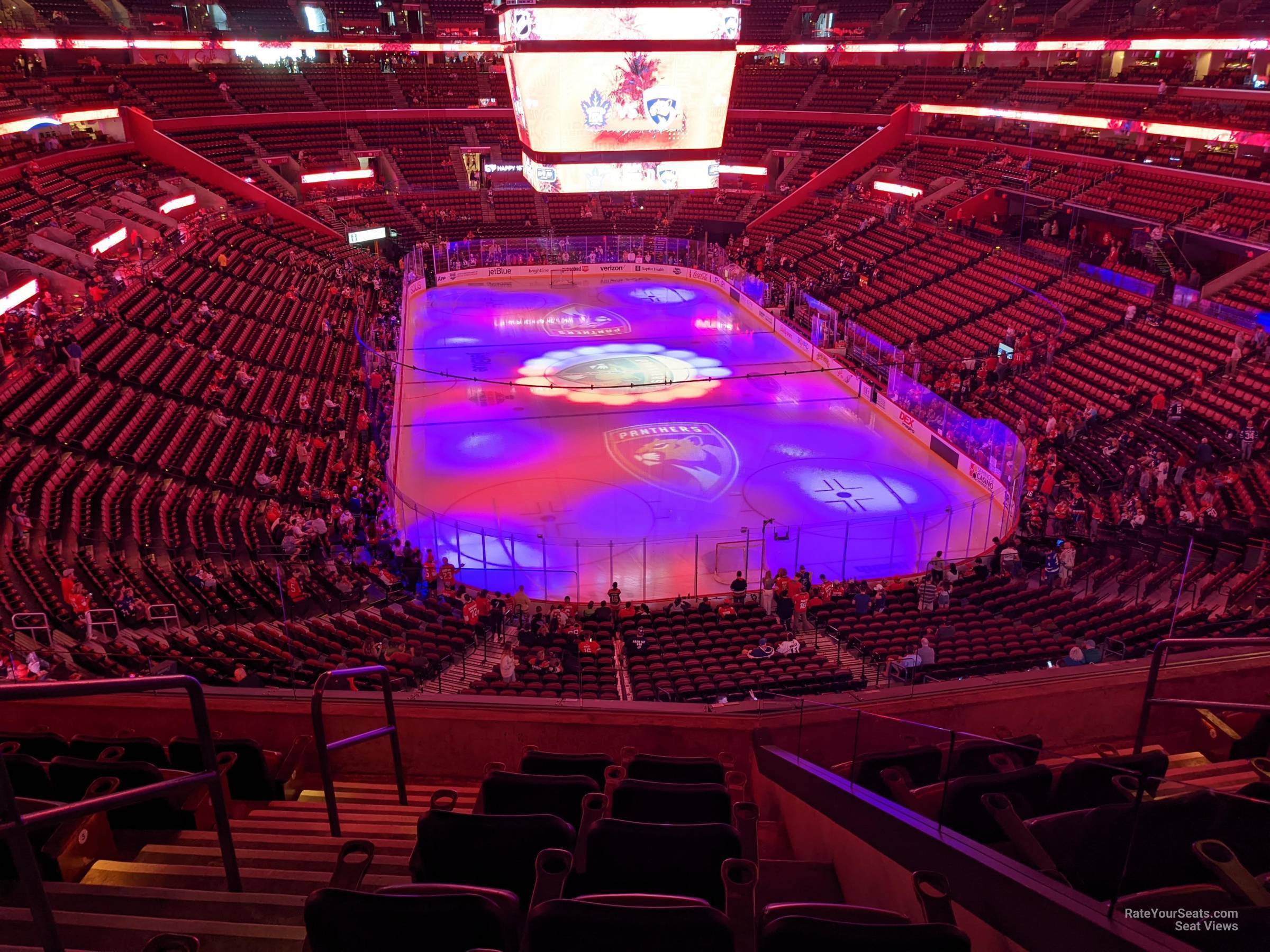 club 11, row 6 seat view  for hockey - fla live arena