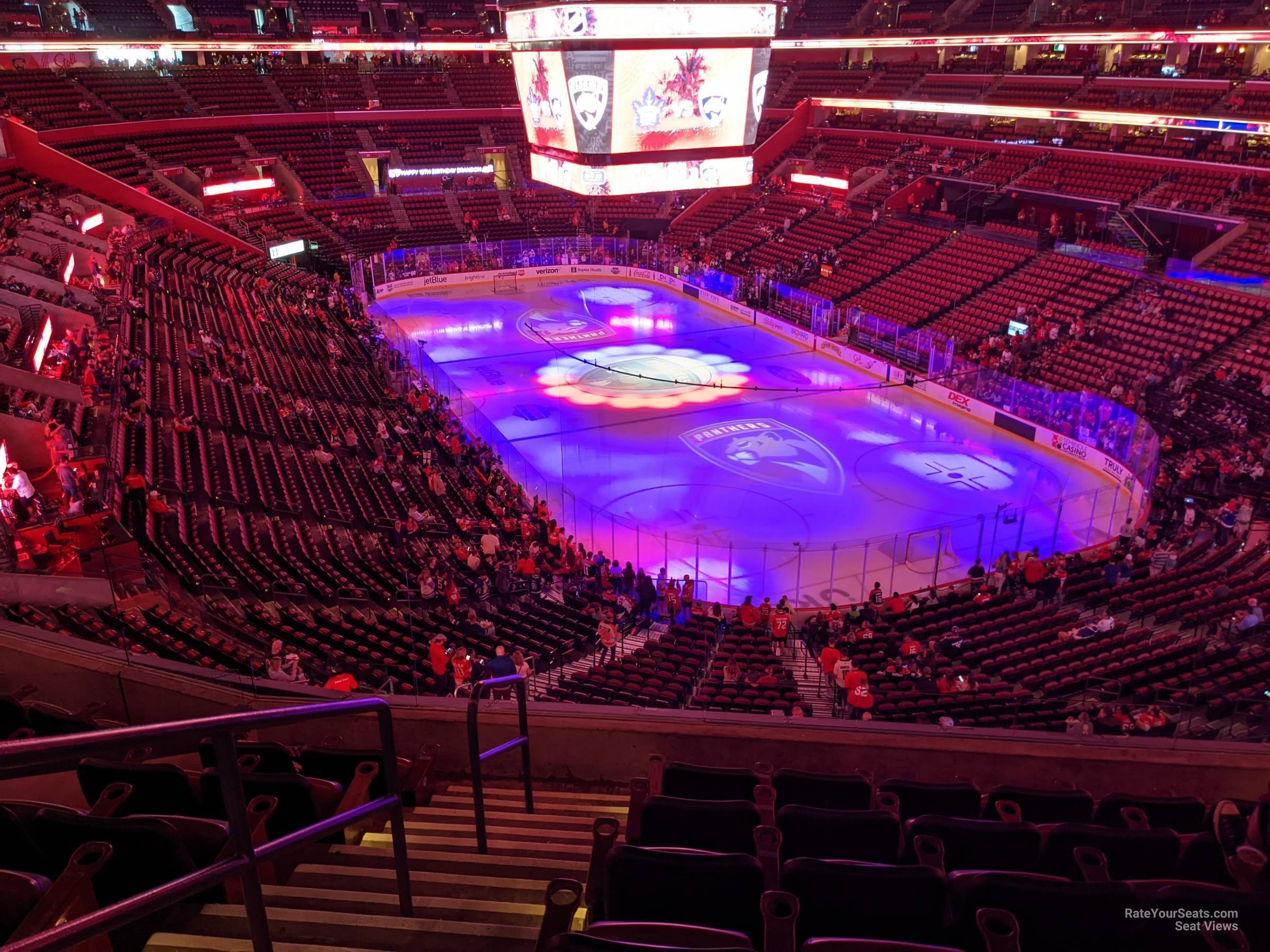 club 12, row 6 seat view  for hockey - fla live arena