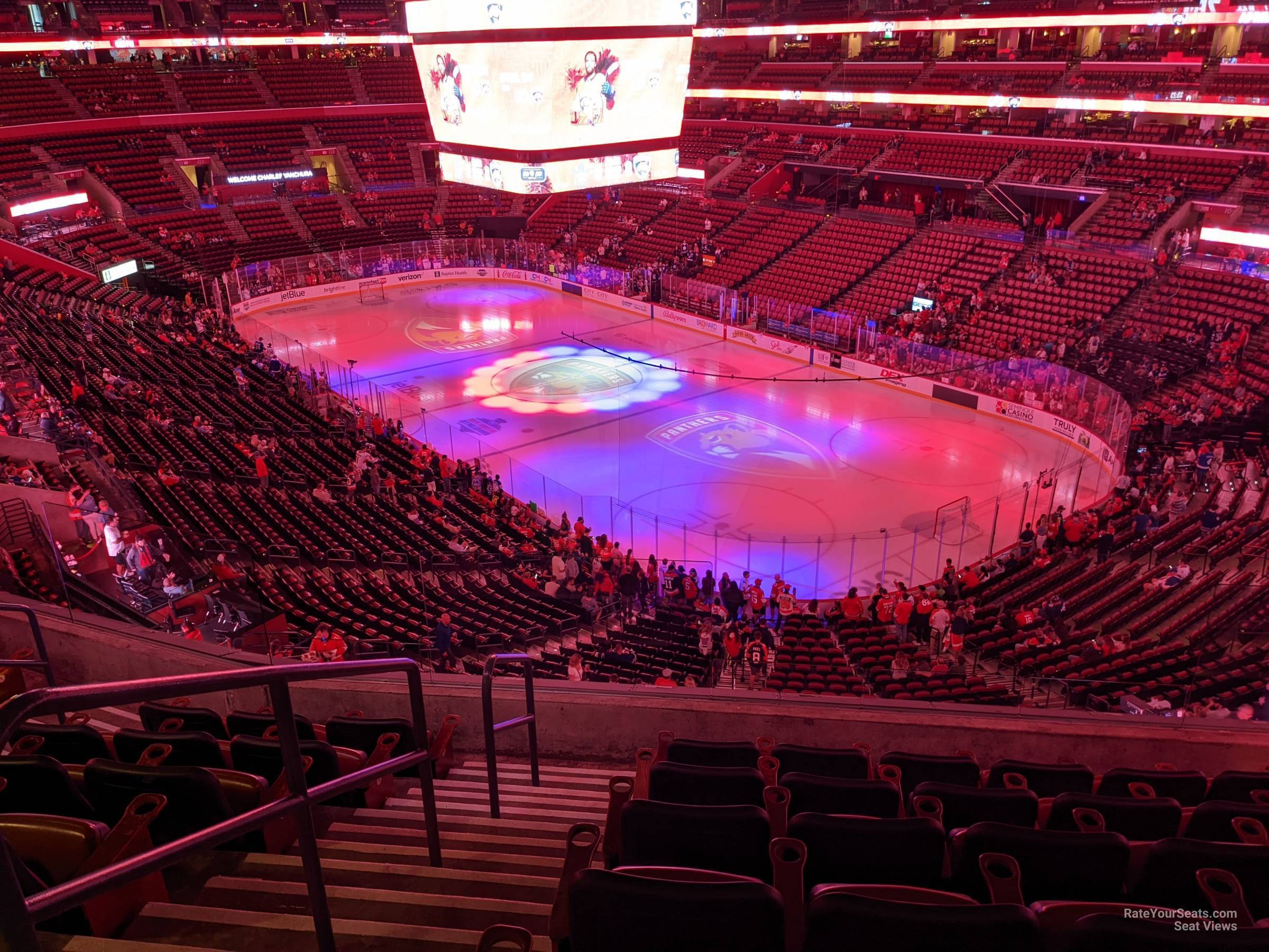 club 13, row 6 seat view  for hockey - amerant bank arena