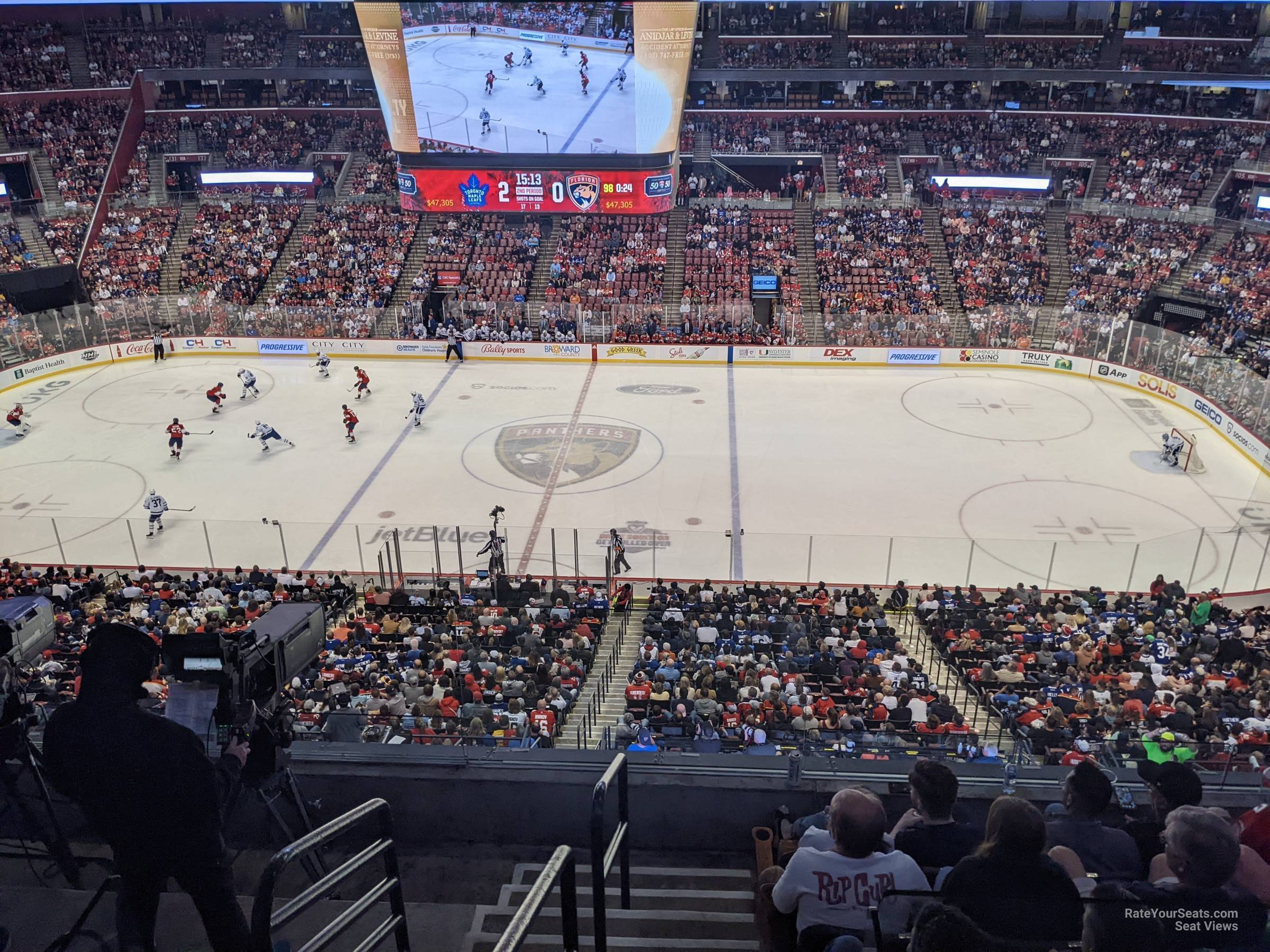 club 17, row 3 seat view  for hockey - amerant bank arena