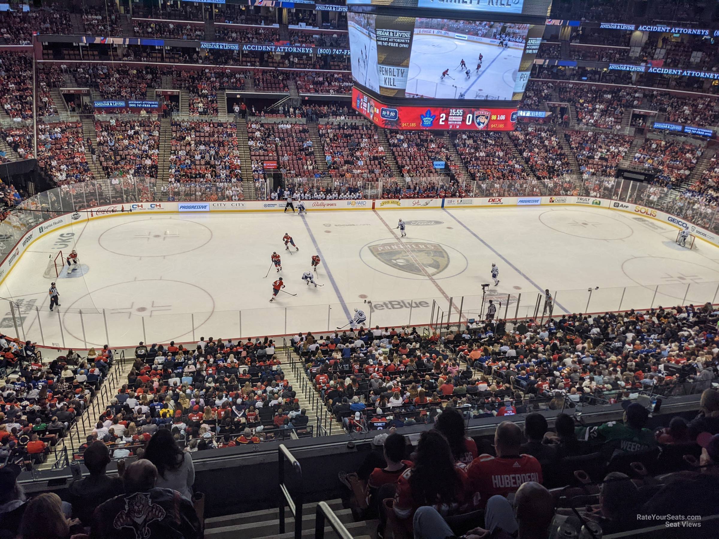 club 20, row 3 seat view  for hockey - fla live arena