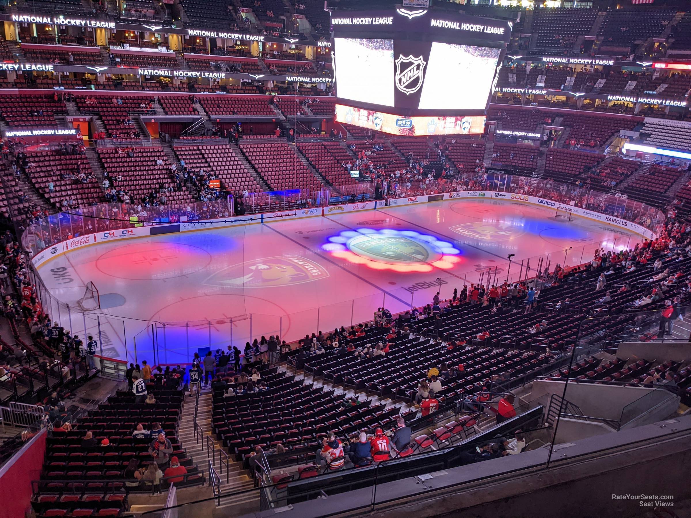 club 22, row 3 seat view  for hockey - amerant bank arena
