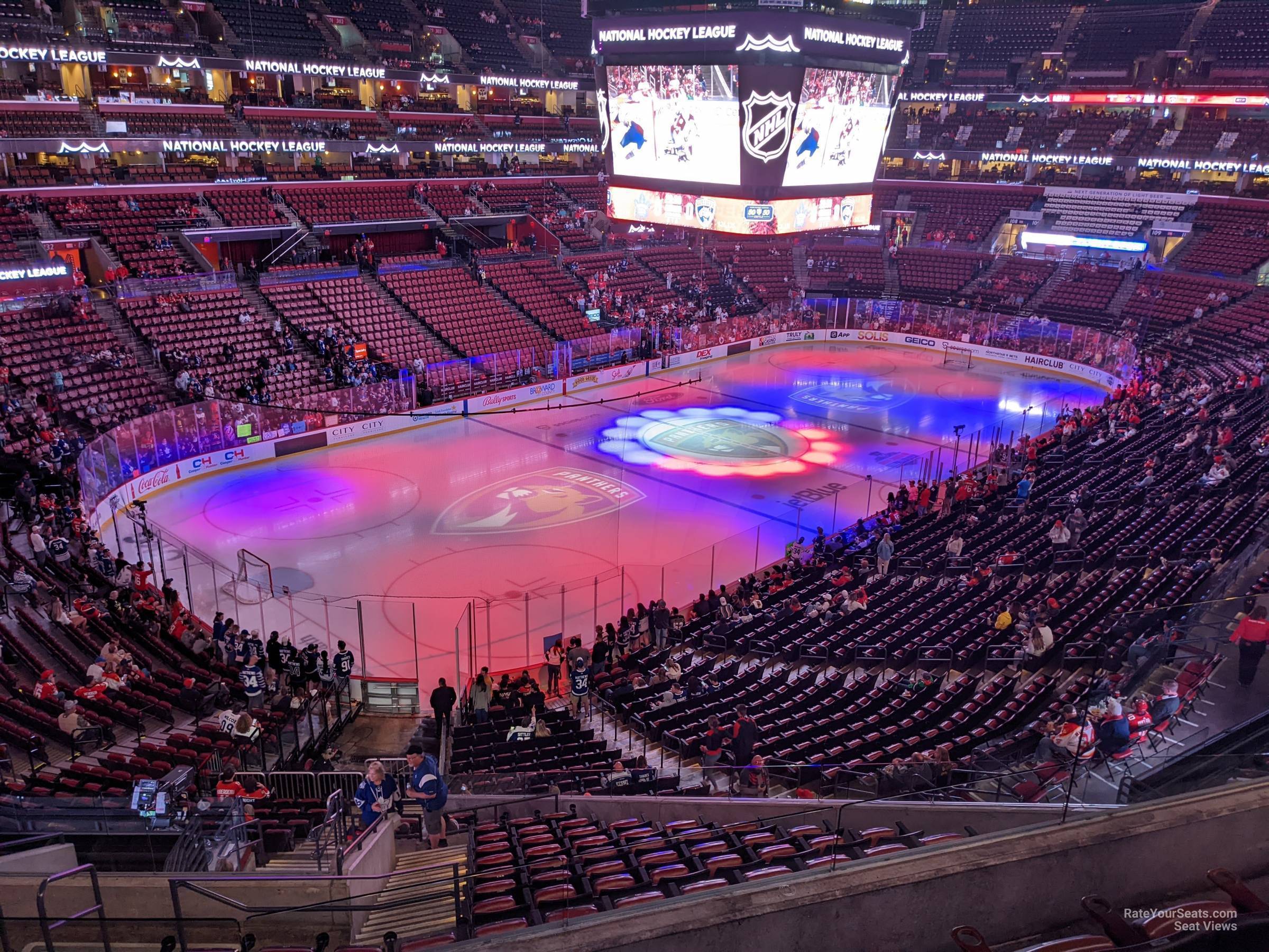 club 23, row 3 seat view  for hockey - amerant bank arena