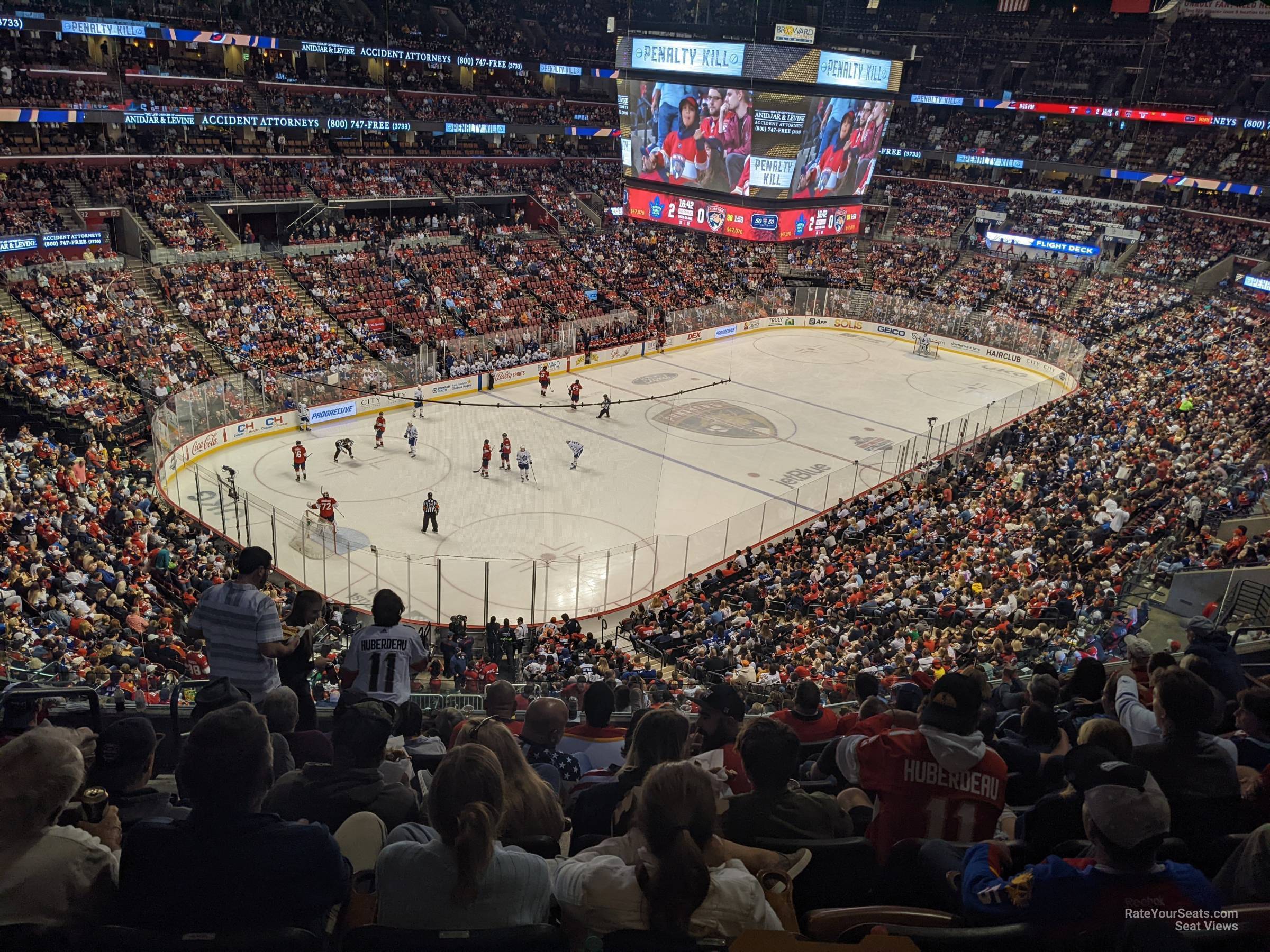 club 23, row 8 seat view  for hockey - amerant bank arena