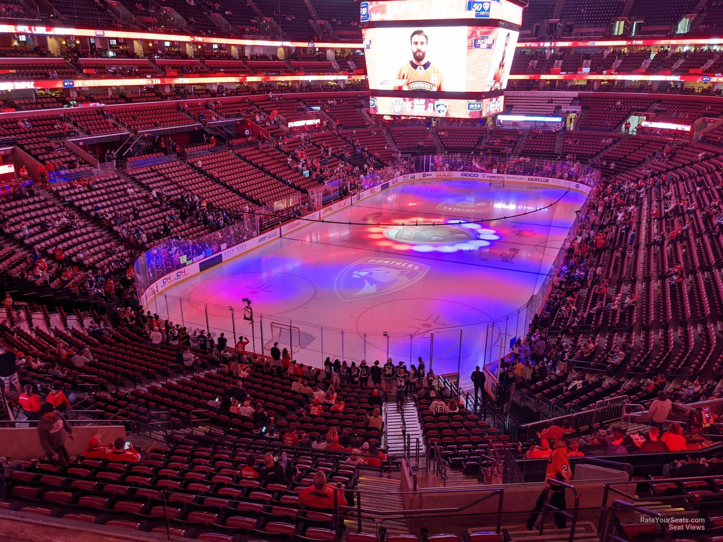 club 25, row 3 seat view  for hockey - amerant bank arena