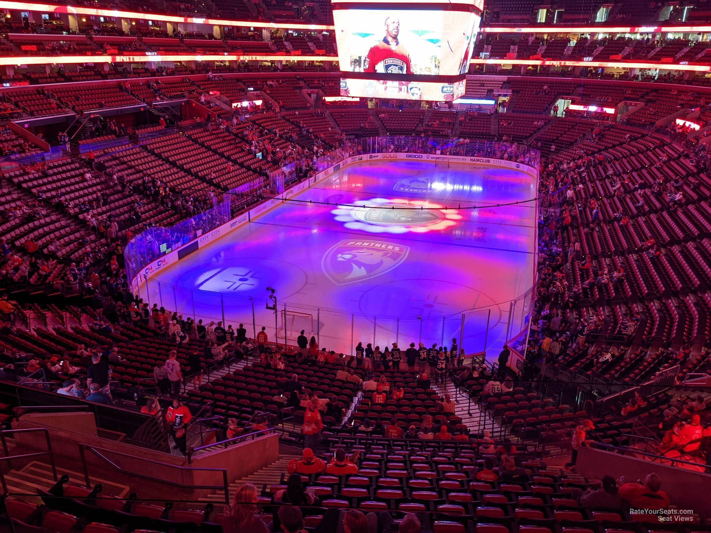 club 26, row 3 seat view  for hockey - amerant bank arena