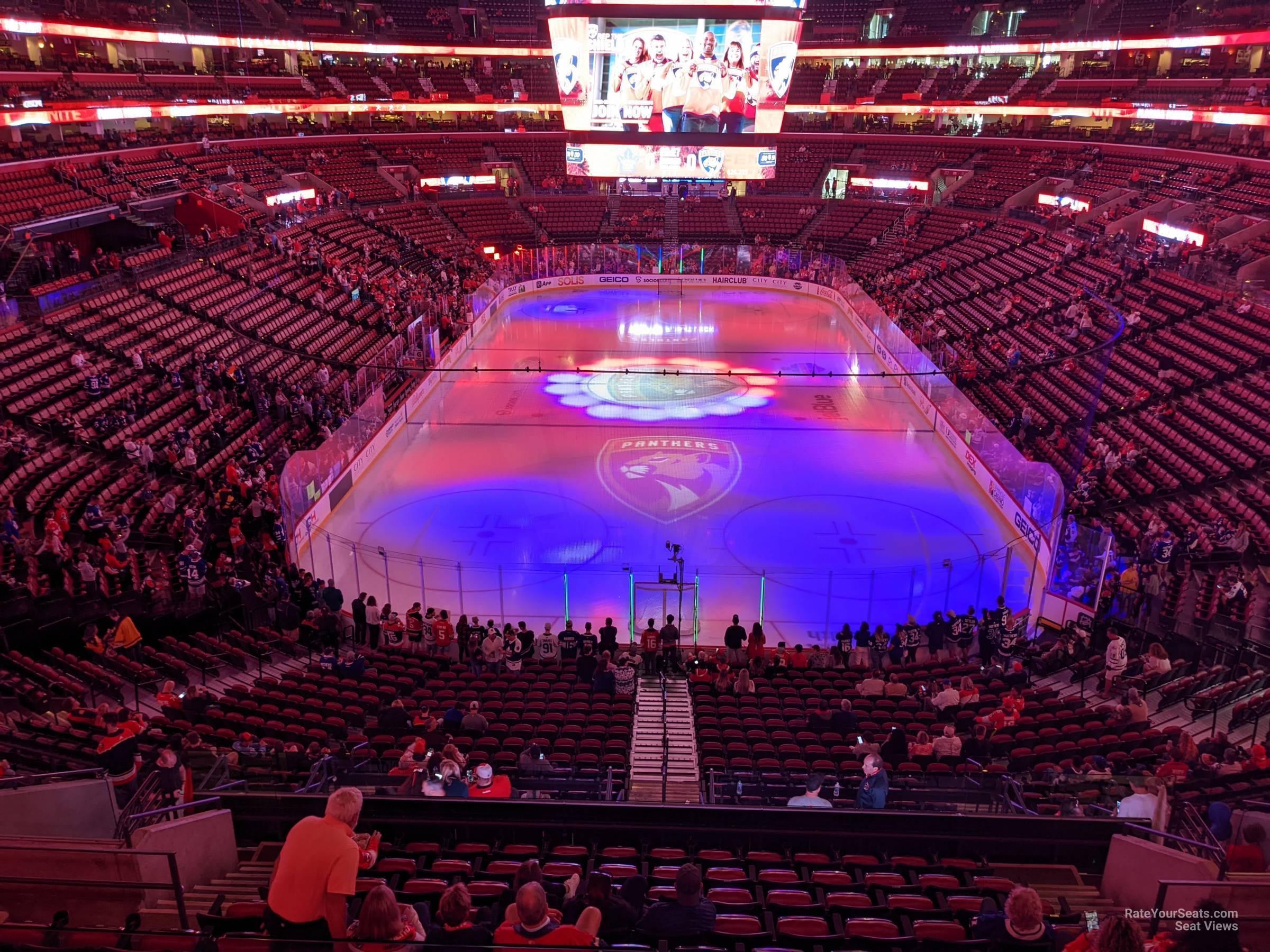 club 27, row 3 seat view  for hockey - amerant bank arena