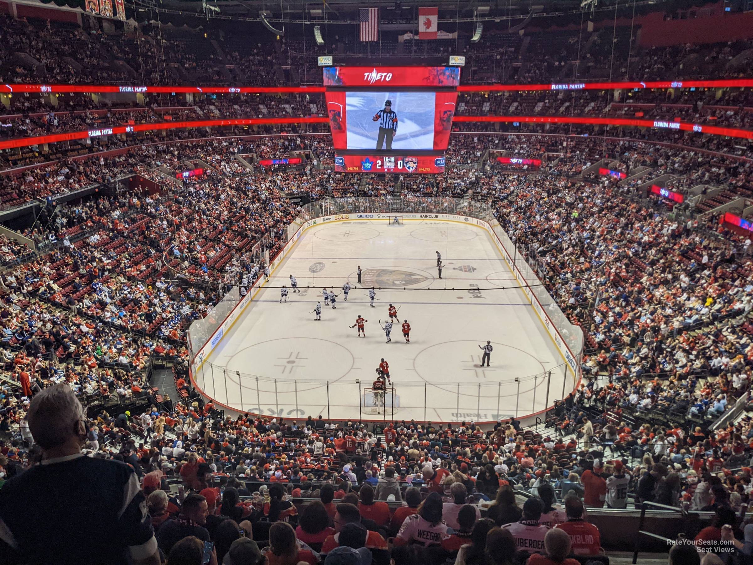 club 27, row 8 seat view  for hockey - fla live arena