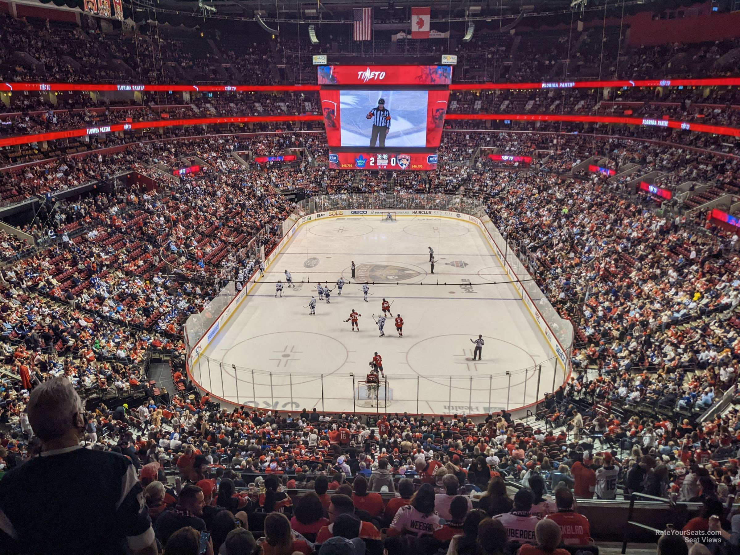 club 27, row 8 seat view  for hockey - amerant bank arena