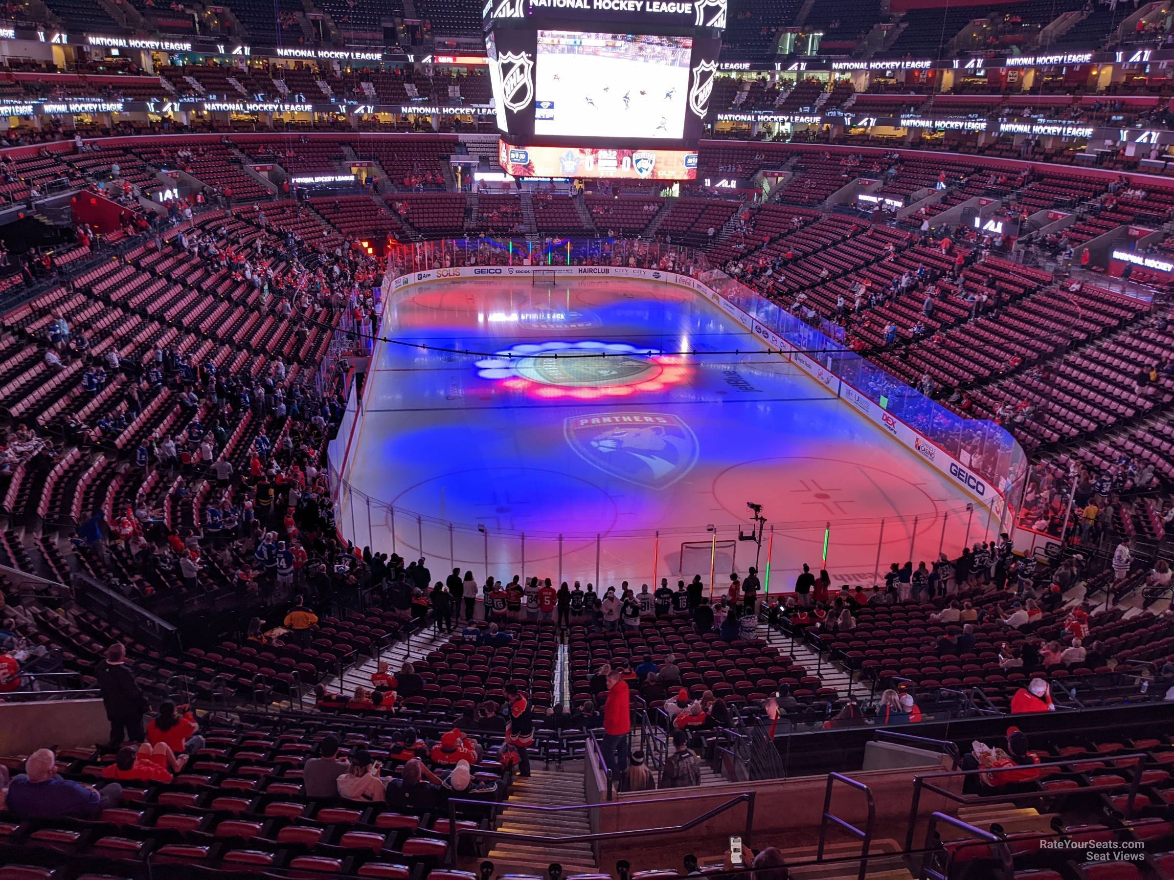 club 28, row 3 seat view  for hockey - amerant bank arena