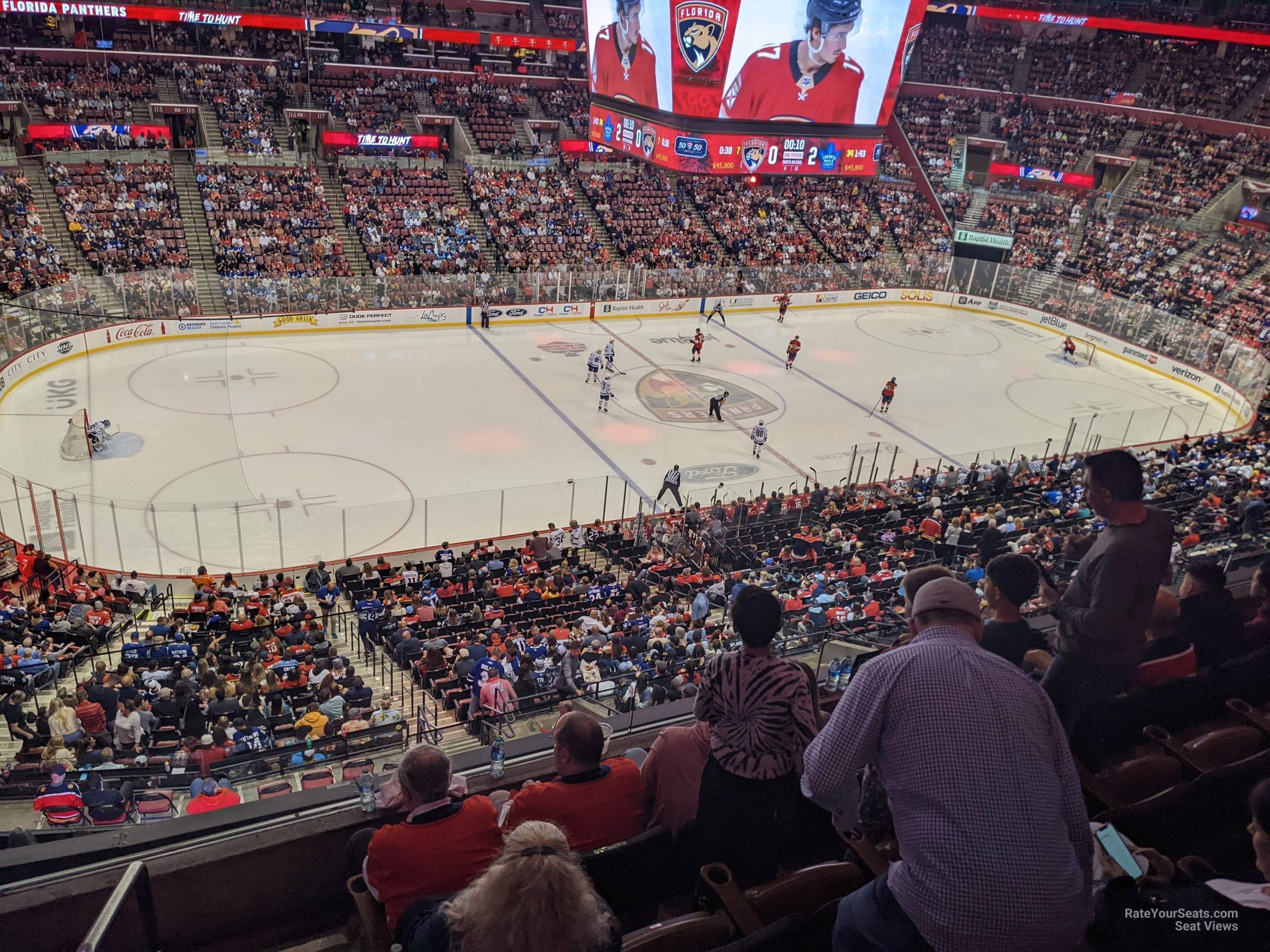 club 3, row 3 seat view  for hockey - amerant bank arena