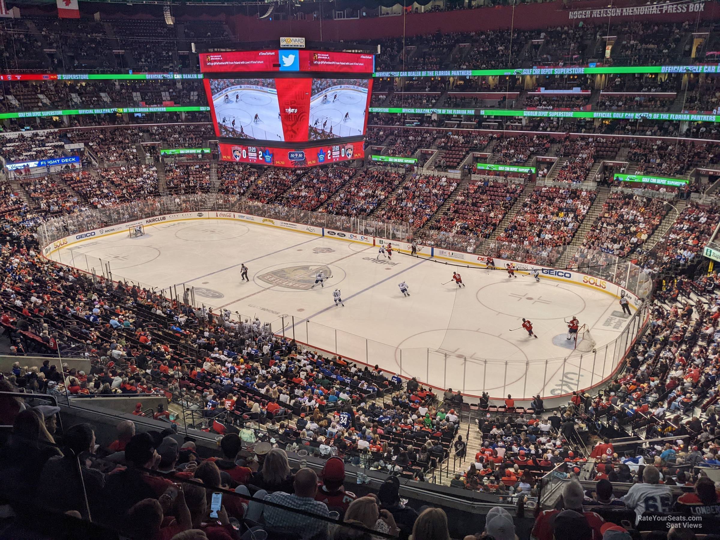 club 32, row 6 seat view  for hockey - amerant bank arena