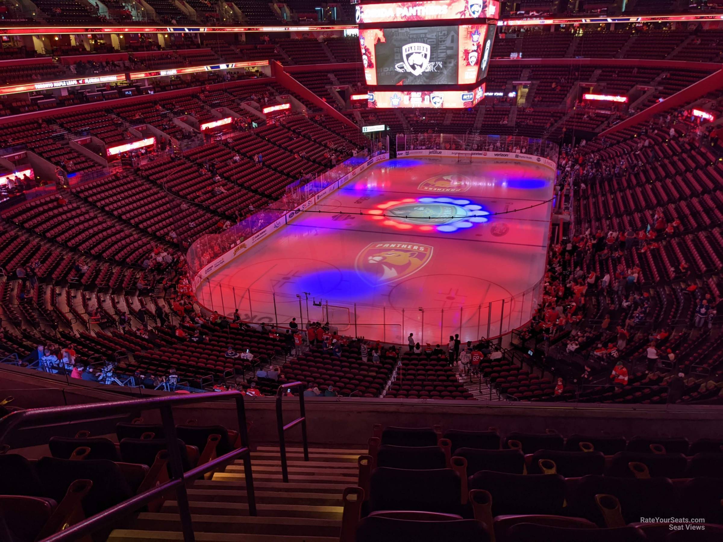 club 8, row 6 seat view  for hockey - fla live arena
