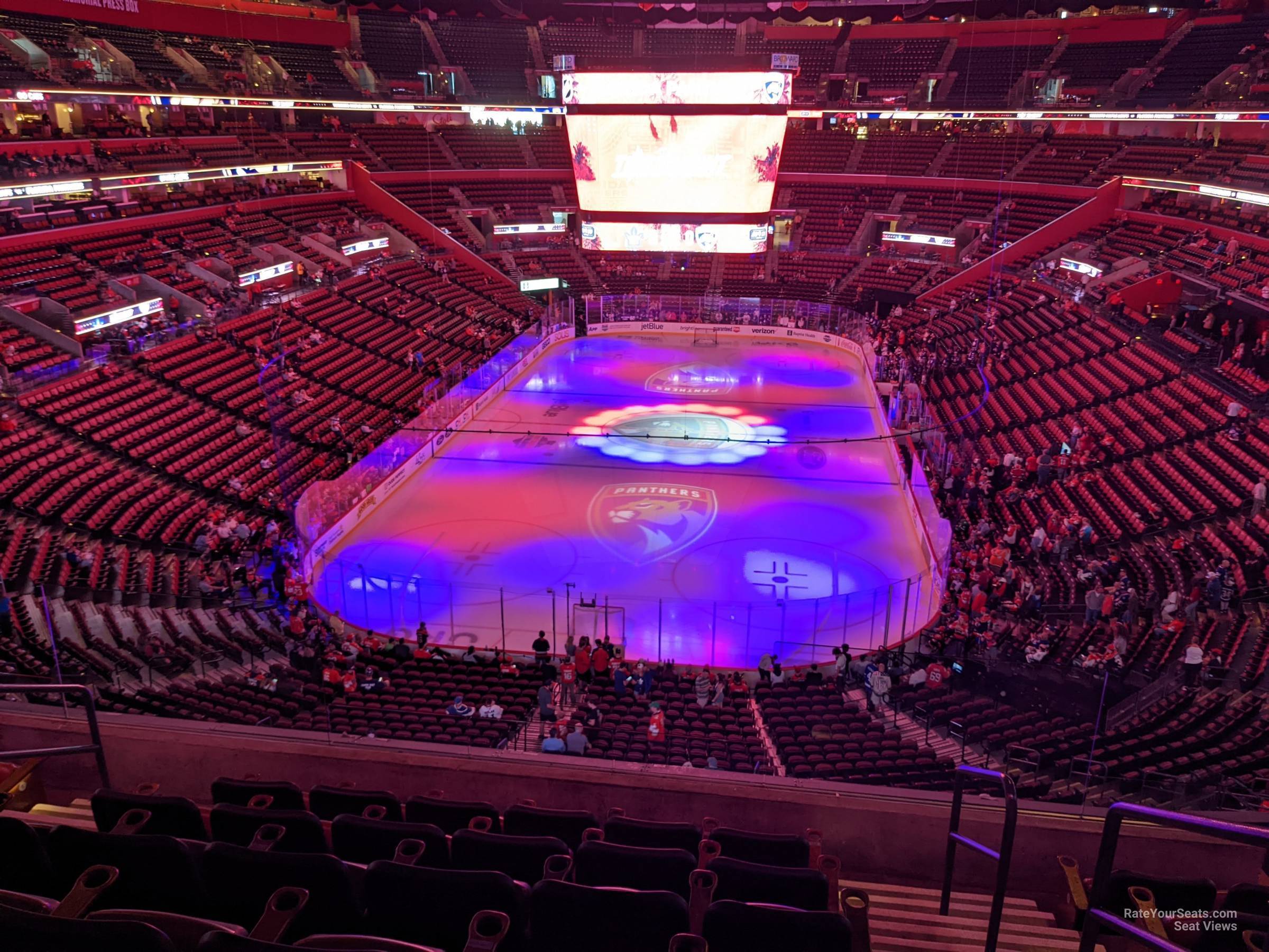 club 9, row 6 seat view  for hockey - amerant bank arena