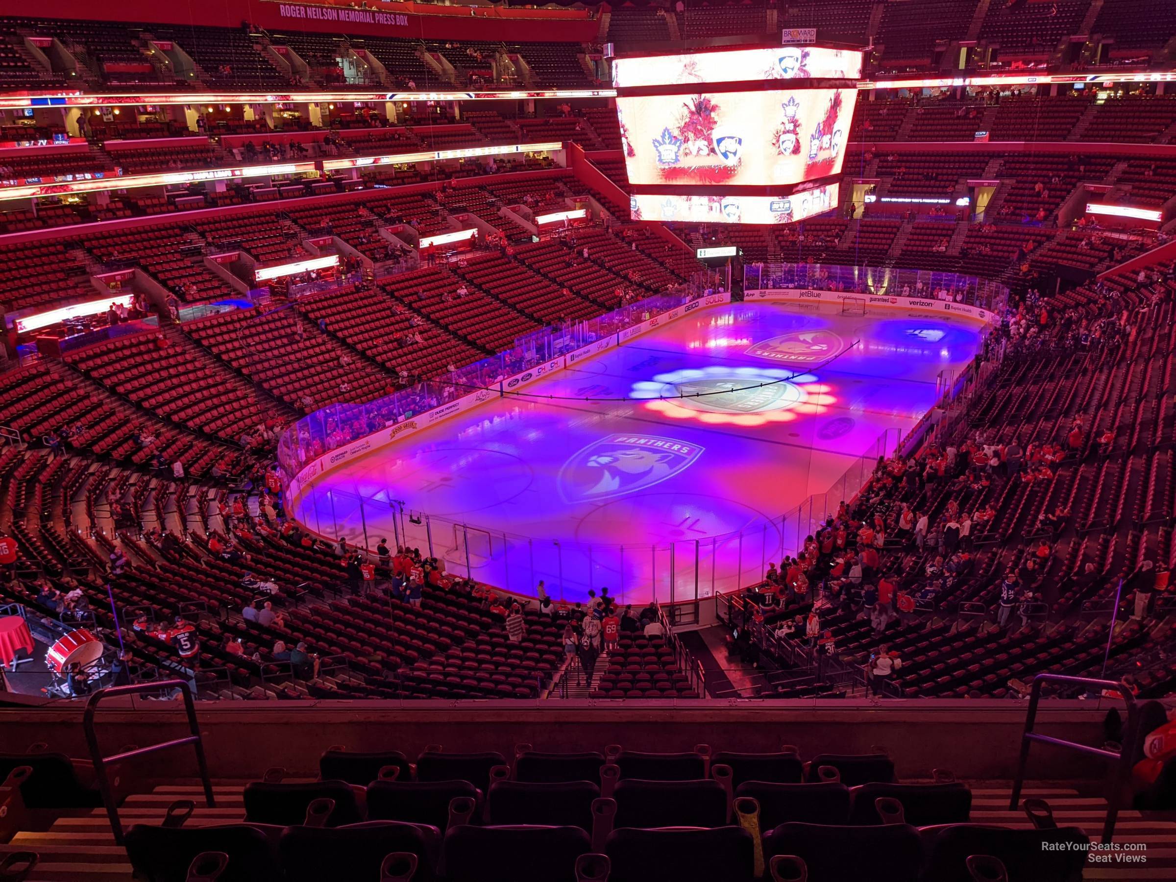 club 6, row 6 seat view  for hockey - amerant bank arena