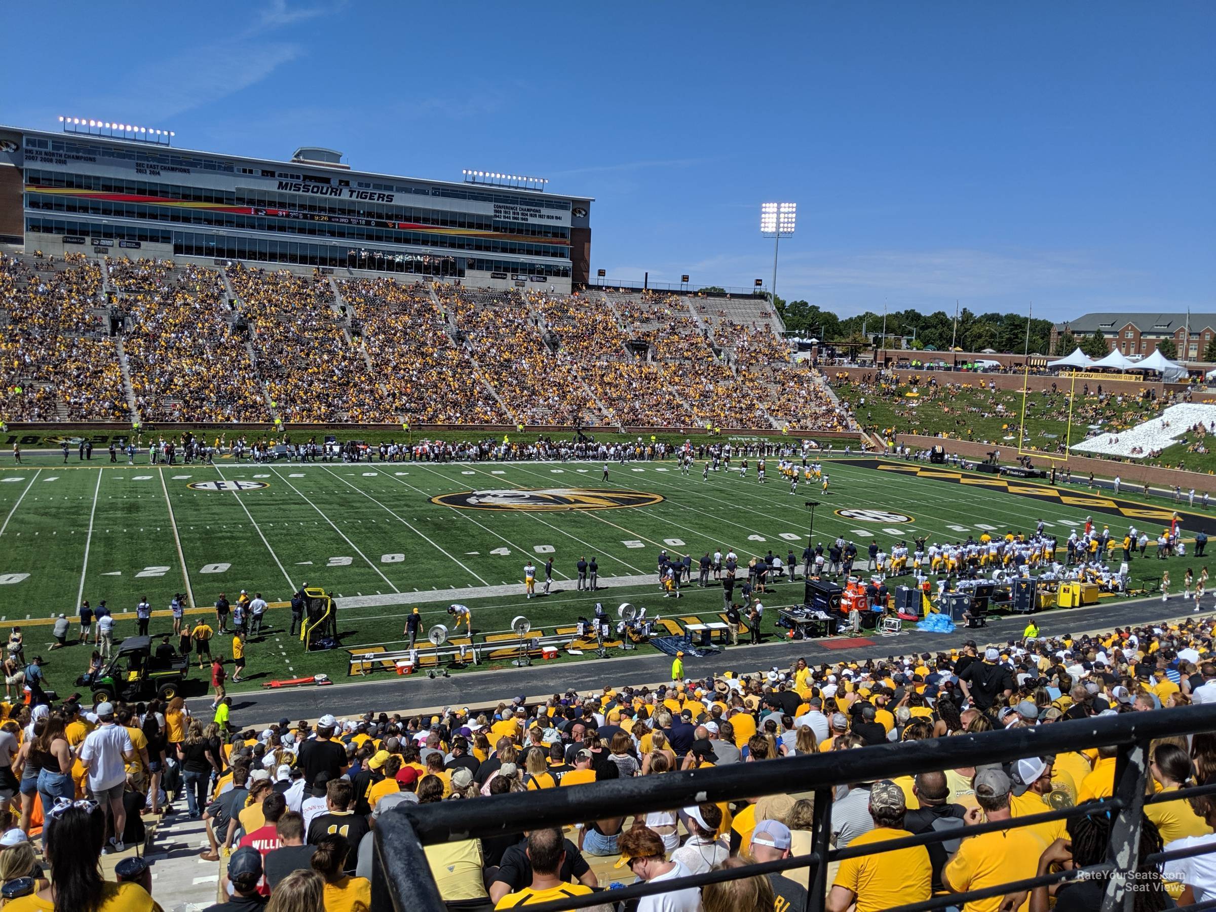 section 104, row 38 seat view  - faurot field