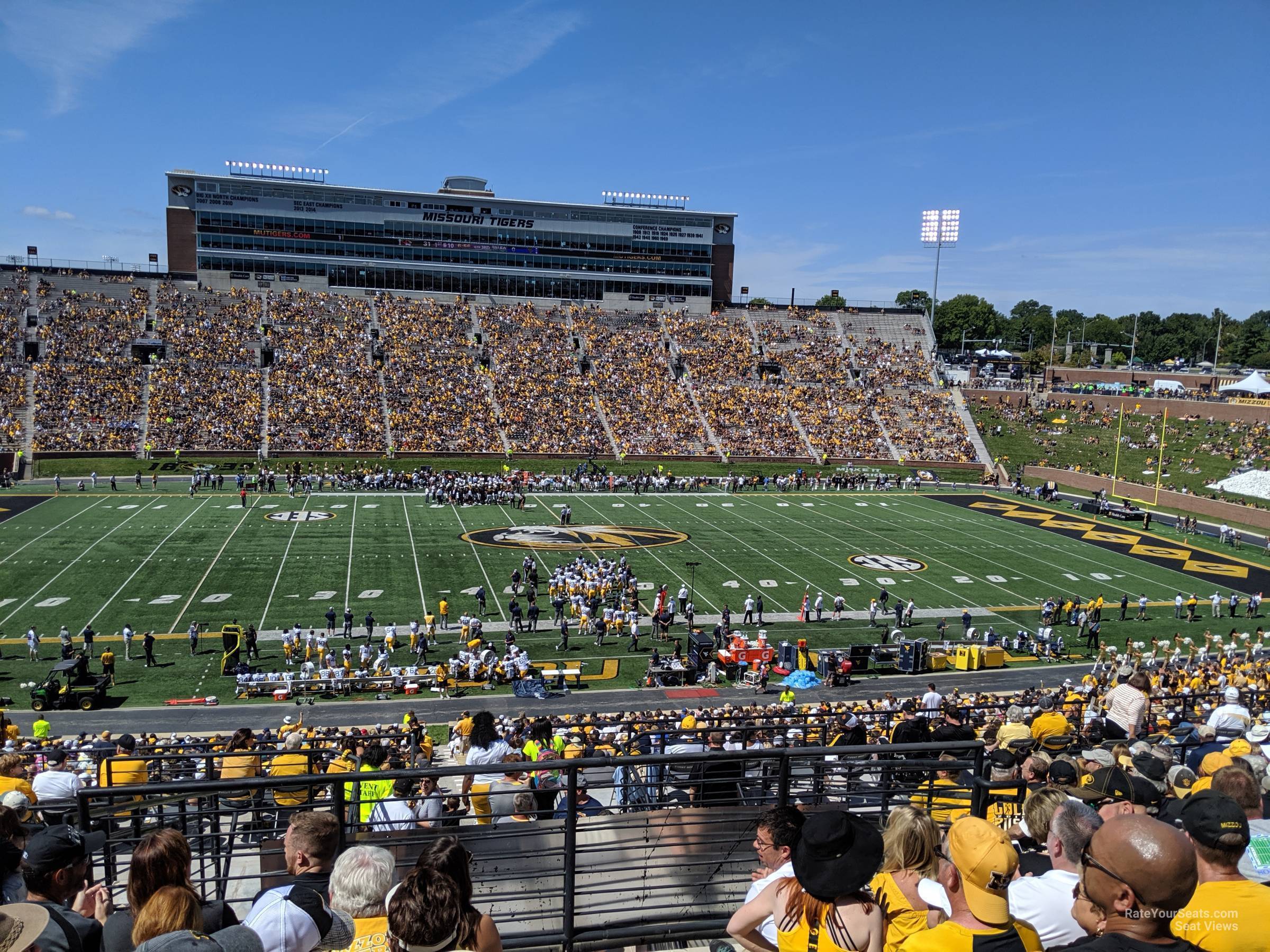 section 104, row 54 seat view  - faurot field