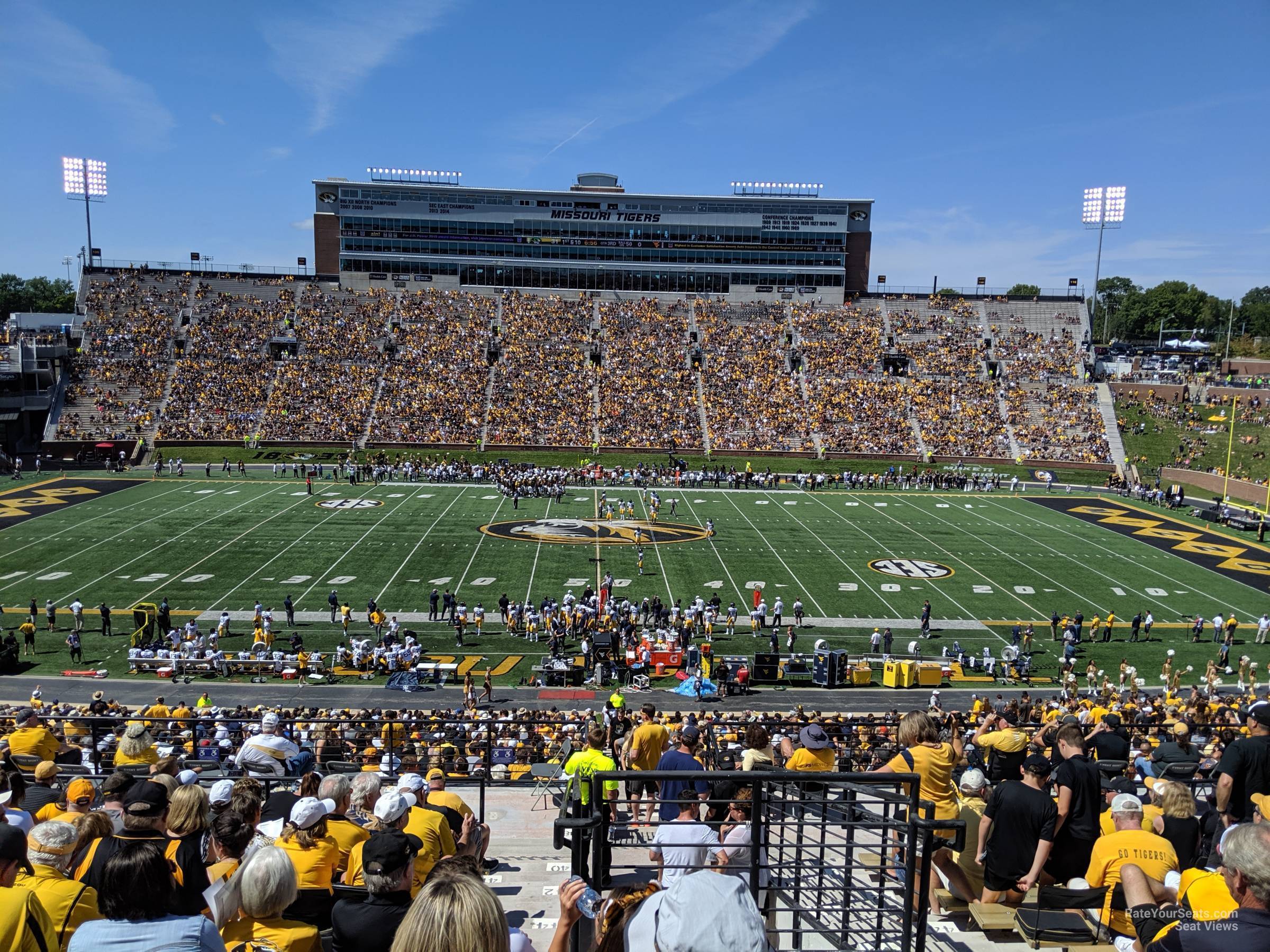 section 105, row 54 seat view  - faurot field