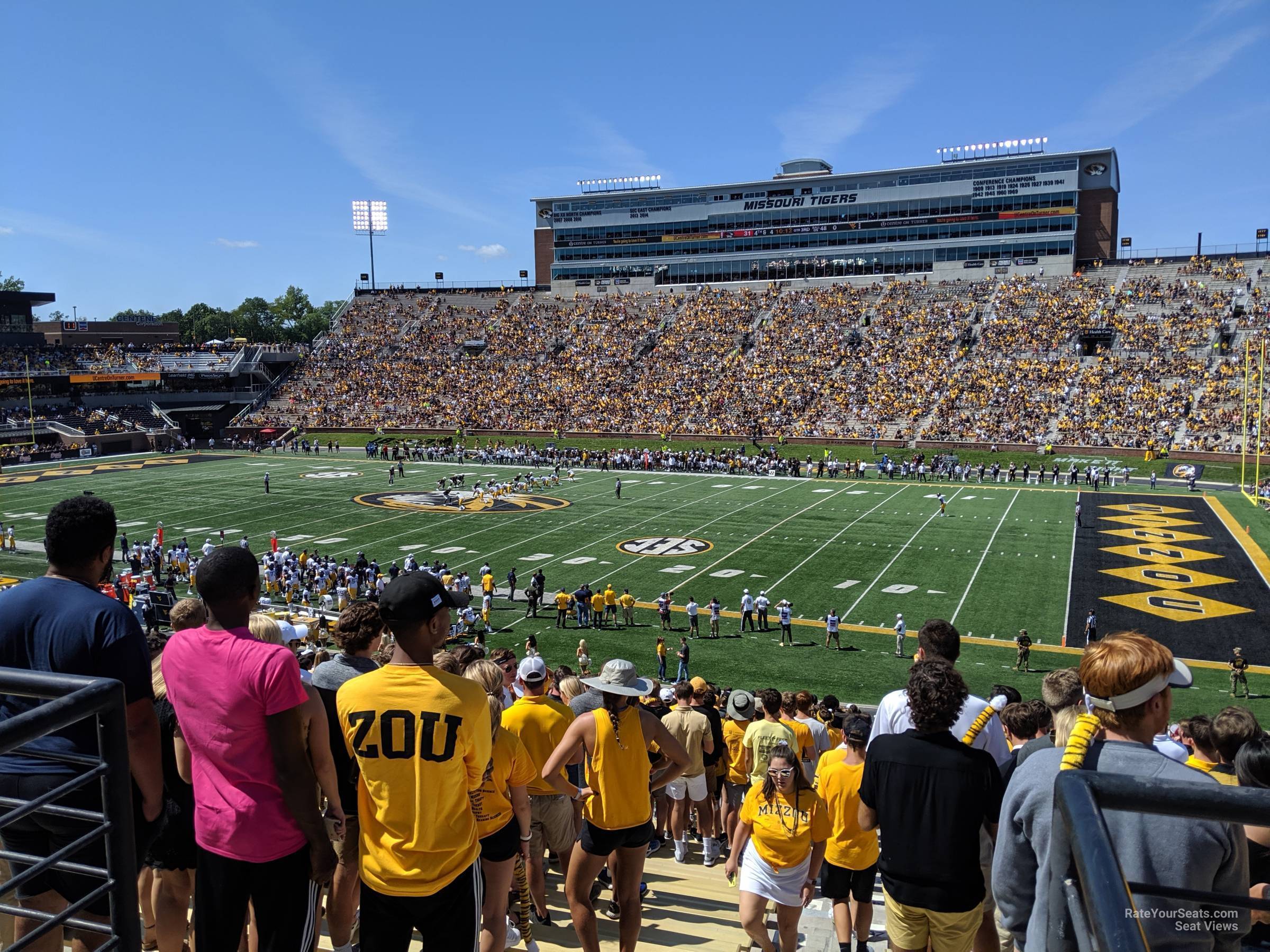 section 109, row 38 seat view  - faurot field