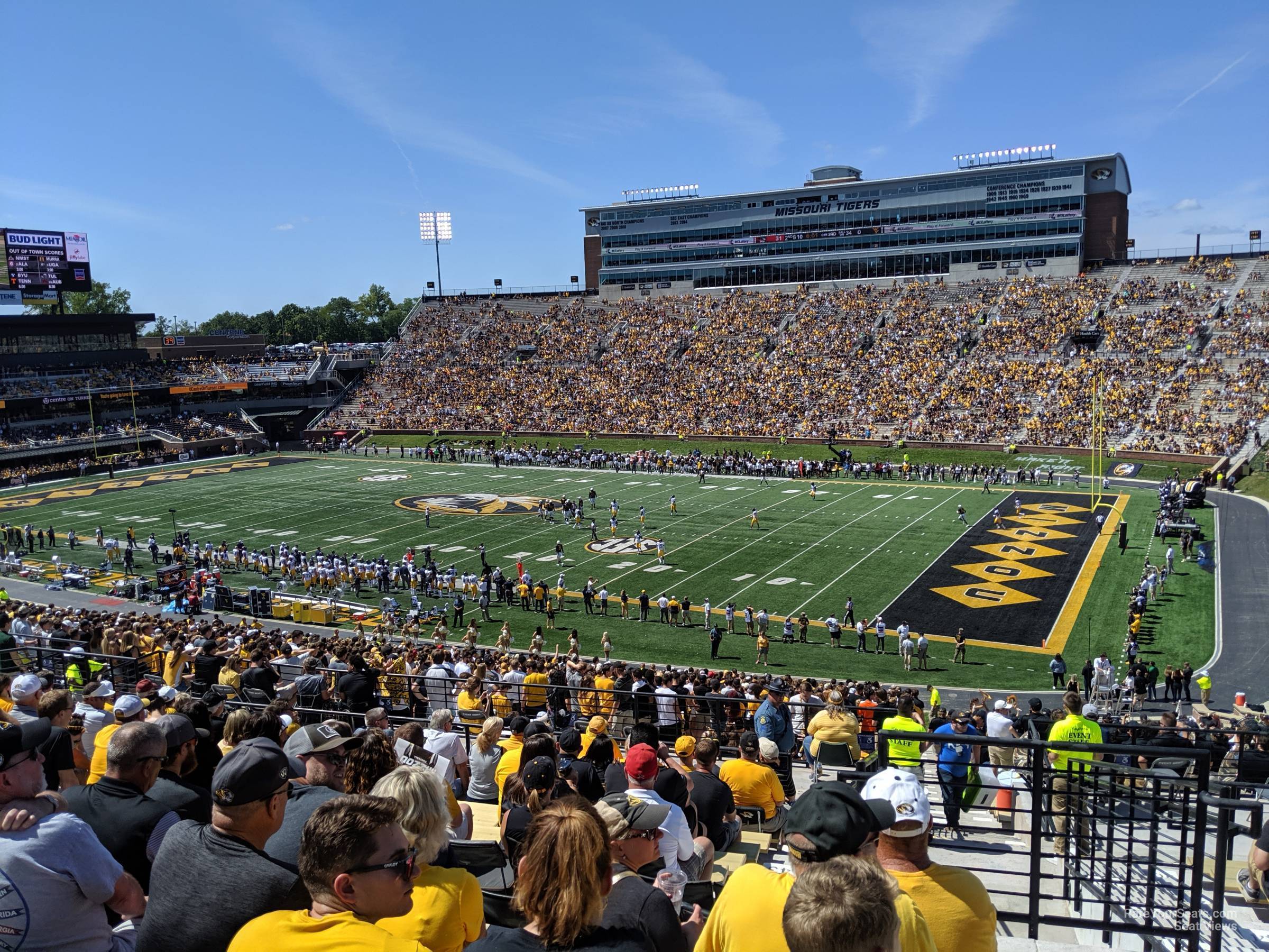 section 110, row 54 seat view  - faurot field