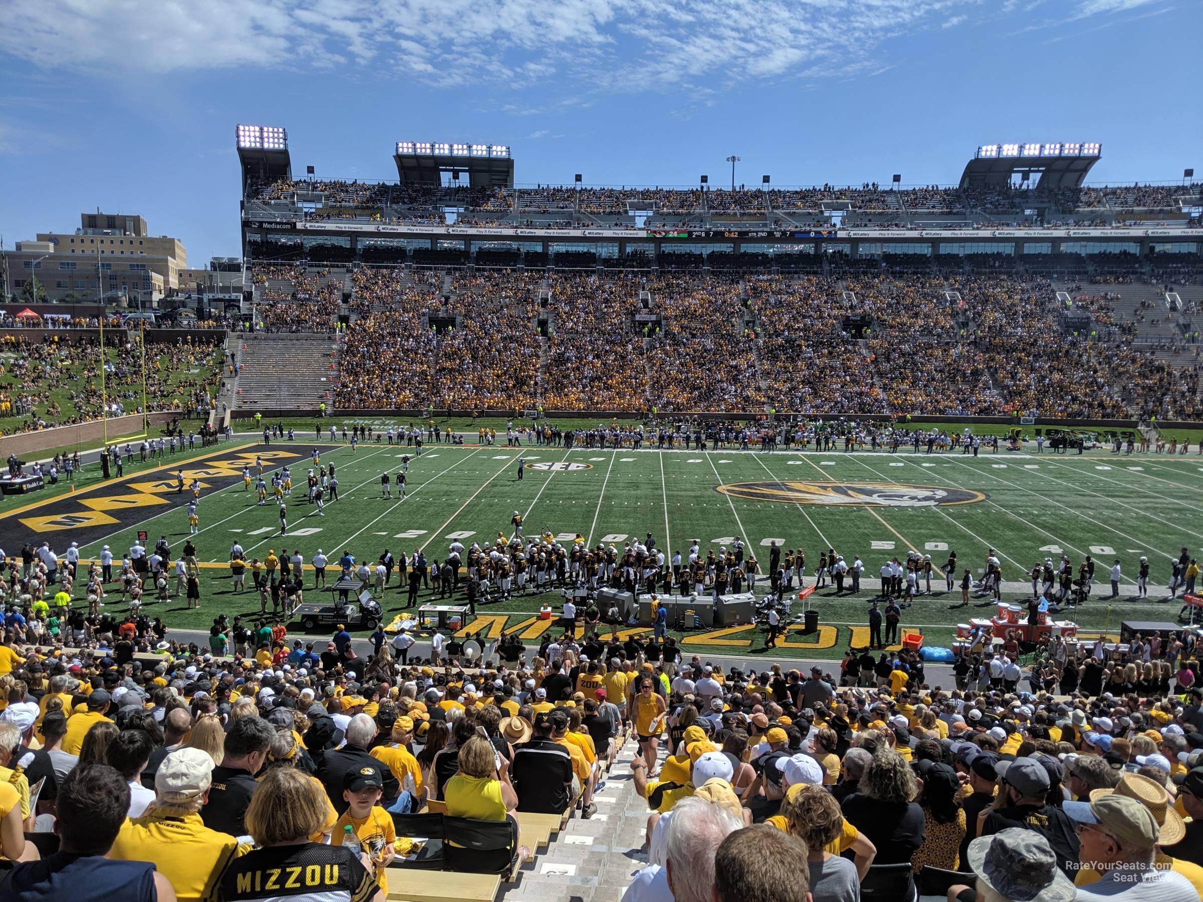 section 120, row 38 seat view  - faurot field