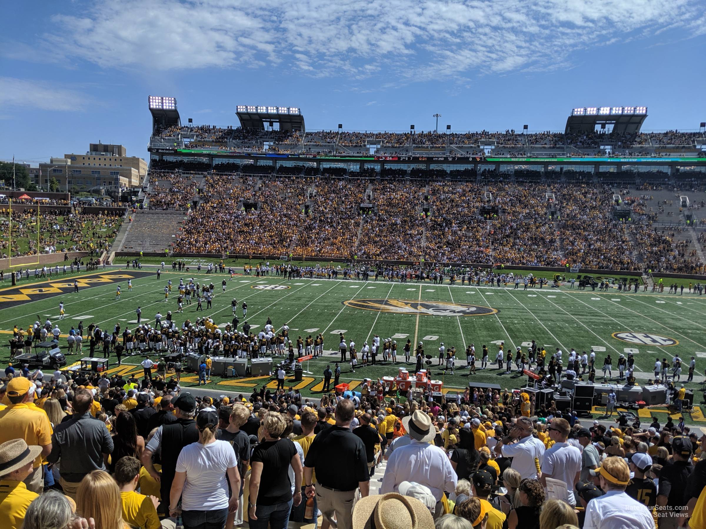 section 121, row 38 seat view  - faurot field