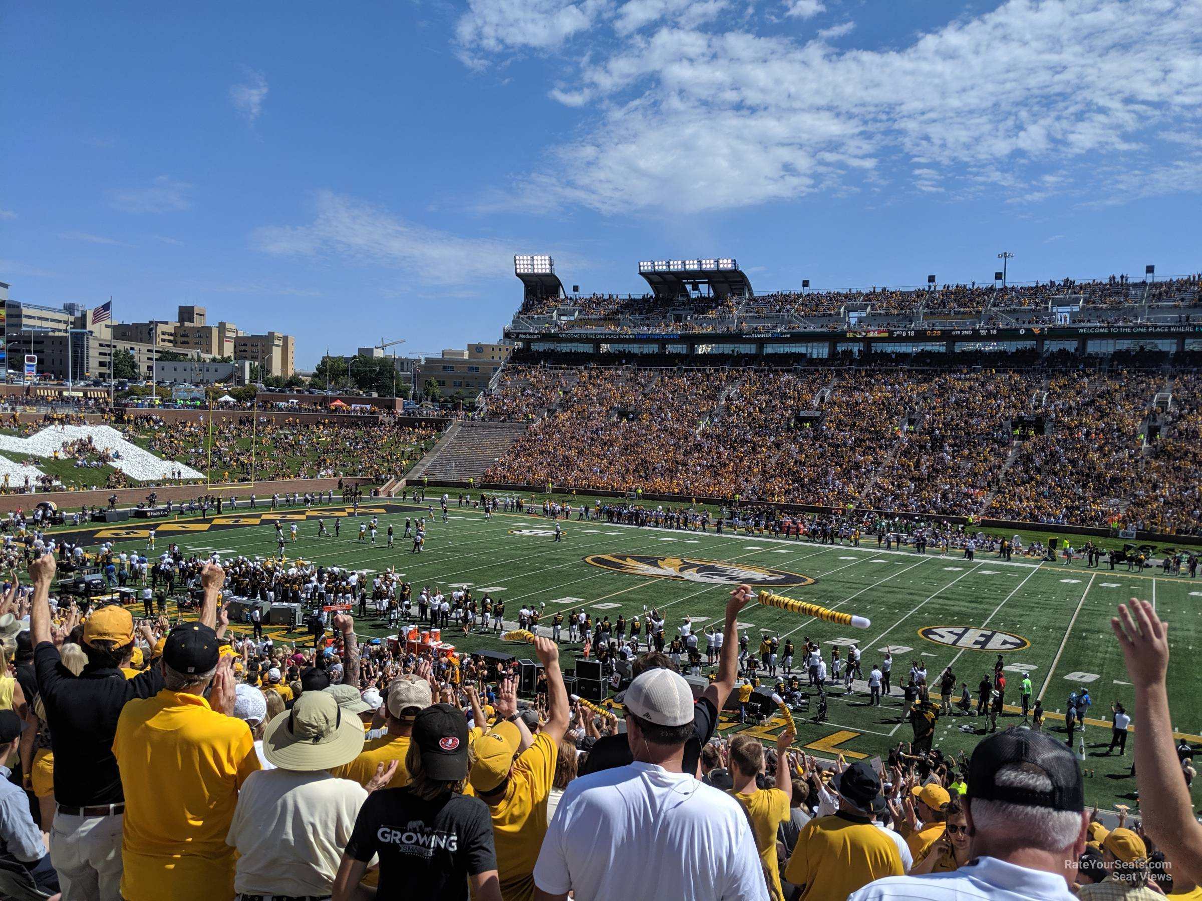 section 123, row 38 seat view  - faurot field