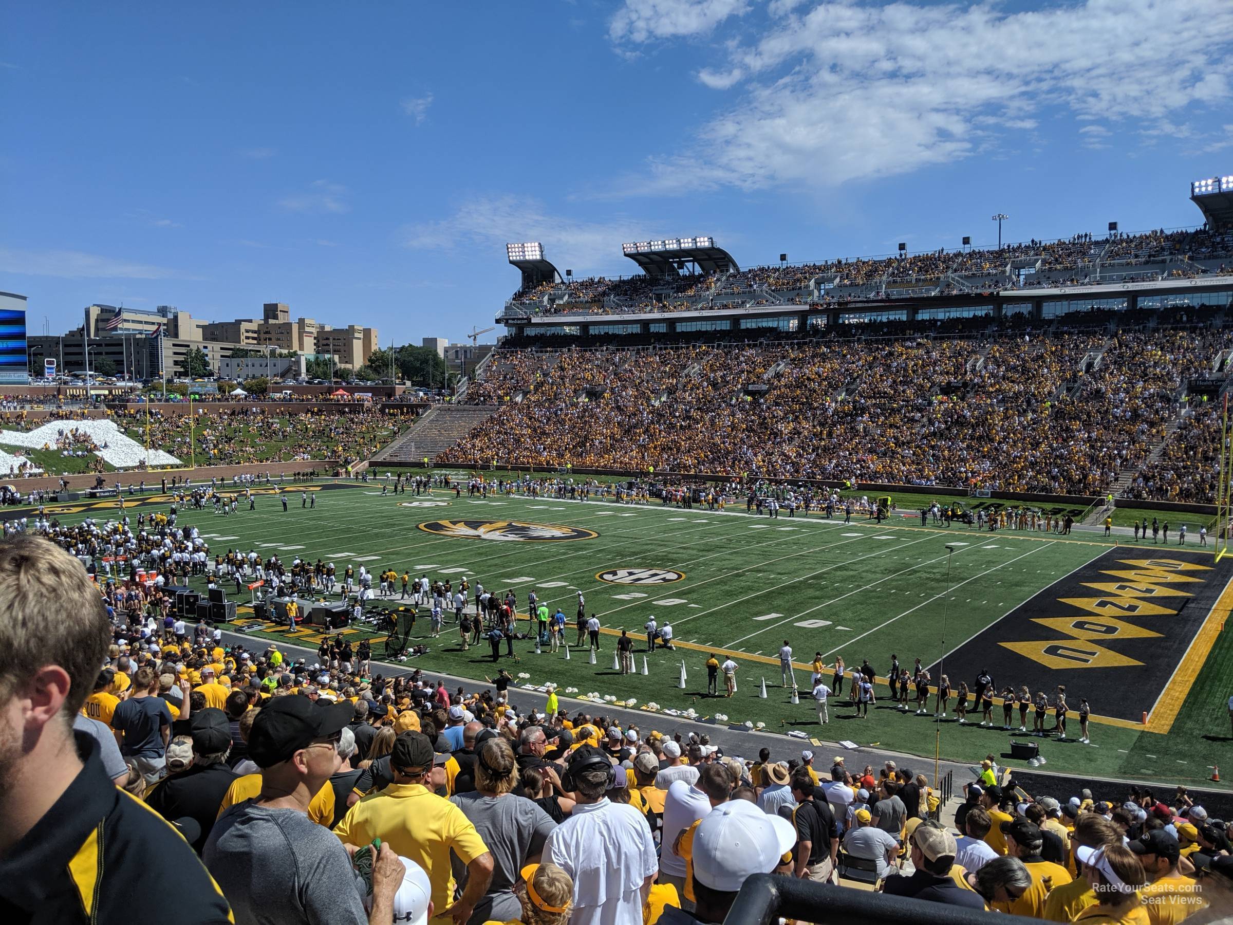 section 125, row 38 seat view  - faurot field