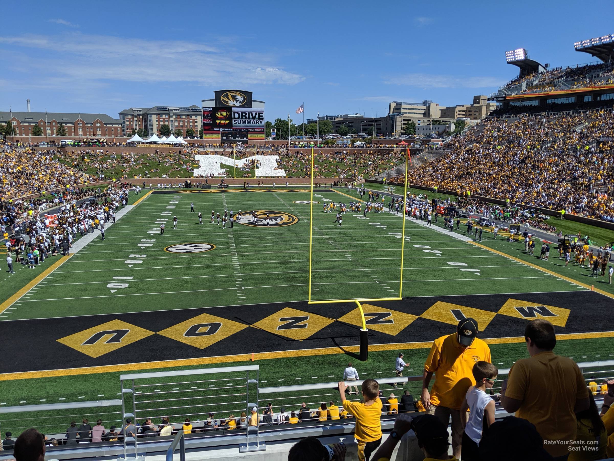 section 129 seat view  - faurot field