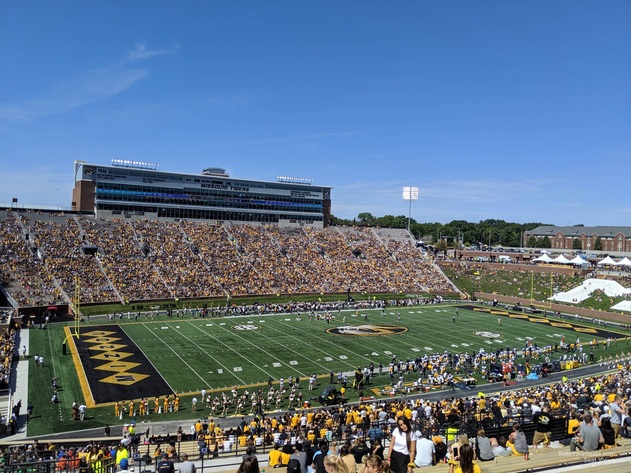 section 203 seat view  - faurot field