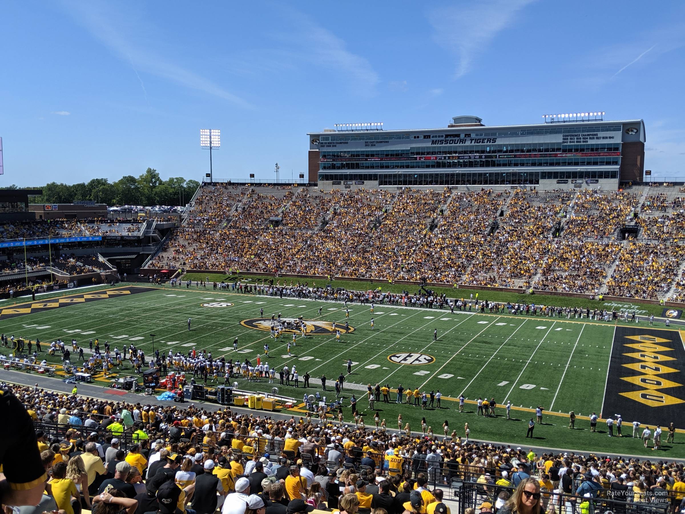 section 217 seat view  - faurot field
