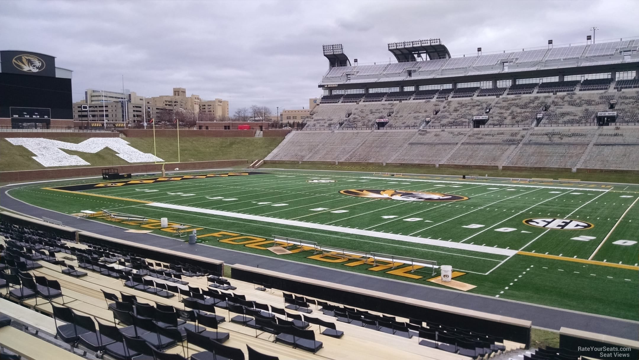 section 121, row 25 seat view  - faurot field