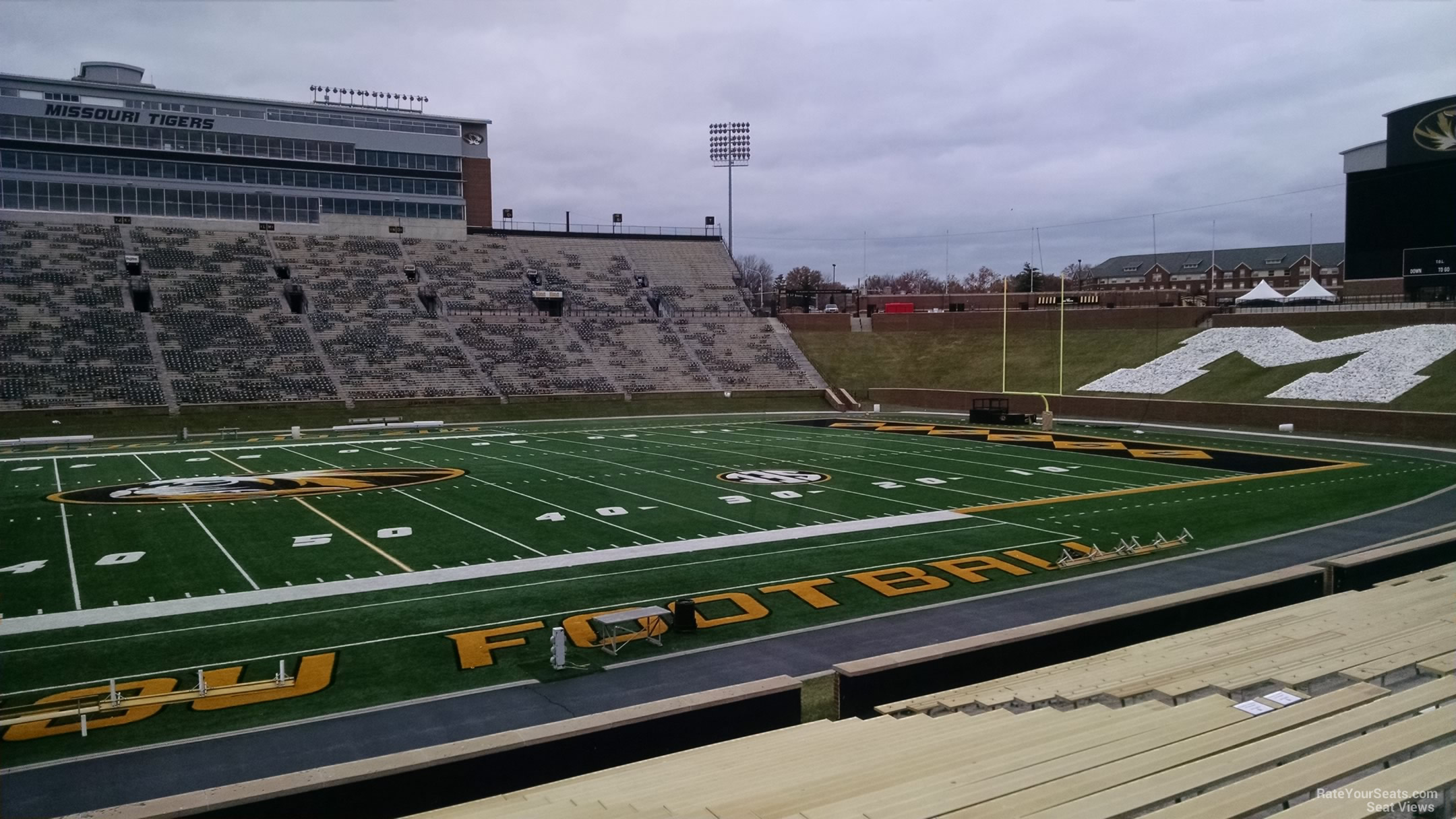 section 105, row 20 seat view  - faurot field