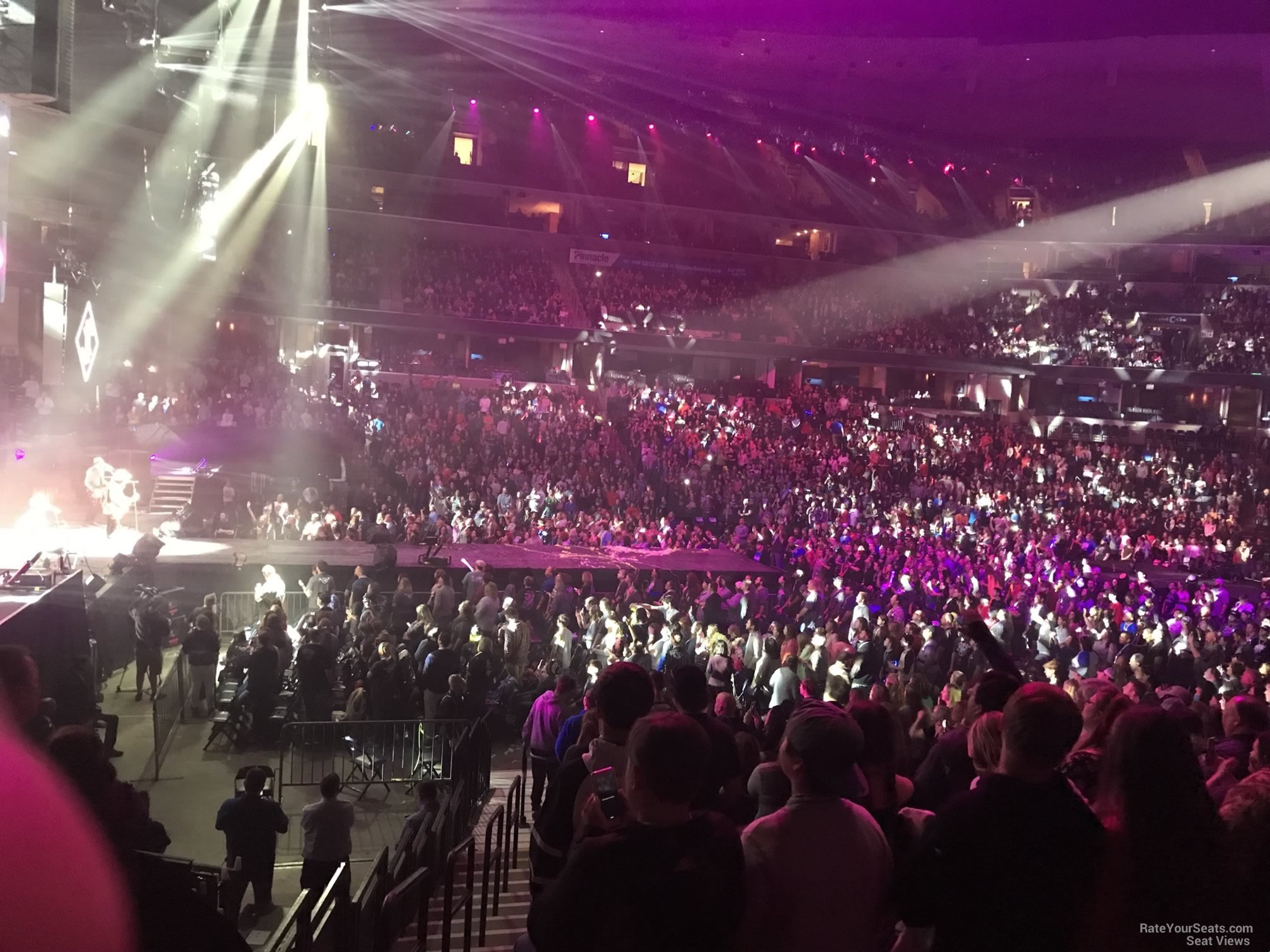 section 104, row s seat view  for concert - fedex forum