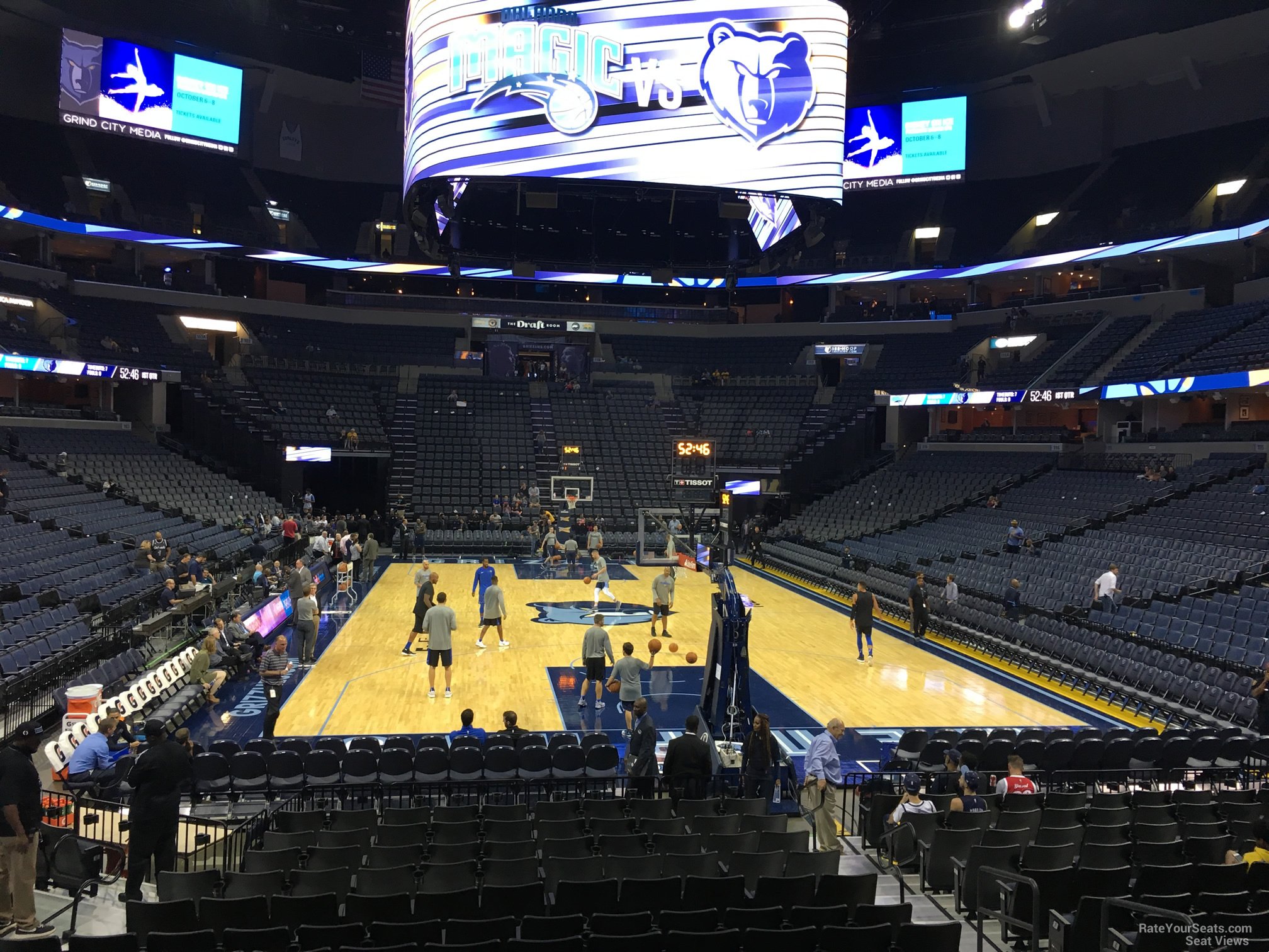 section 109, row r seat view  for basketball - fedex forum